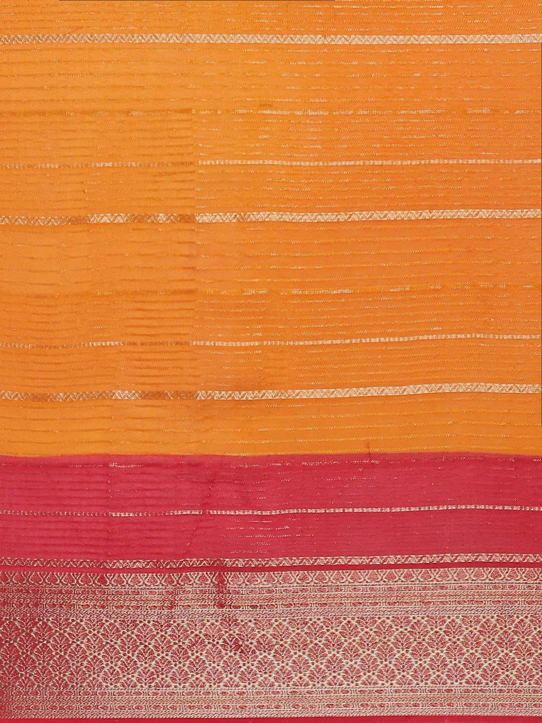 Women Semi Mysore Silk Saree Sandal with Orange SS398