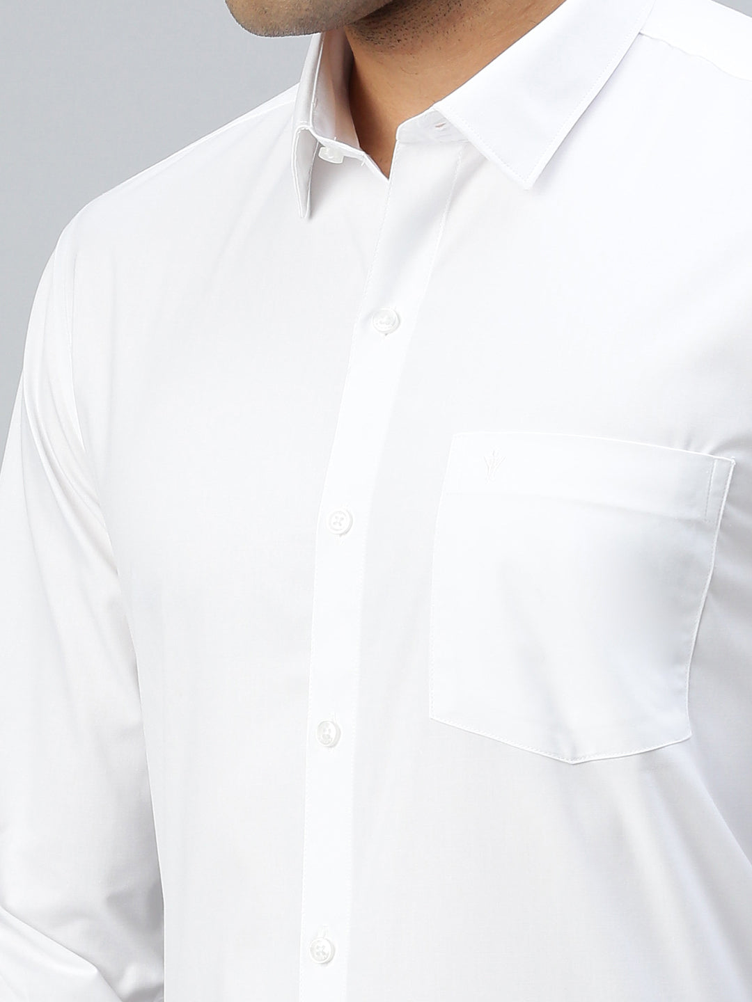 Mens Smart Fit Cotton Rich White Shirt Ever Fresh