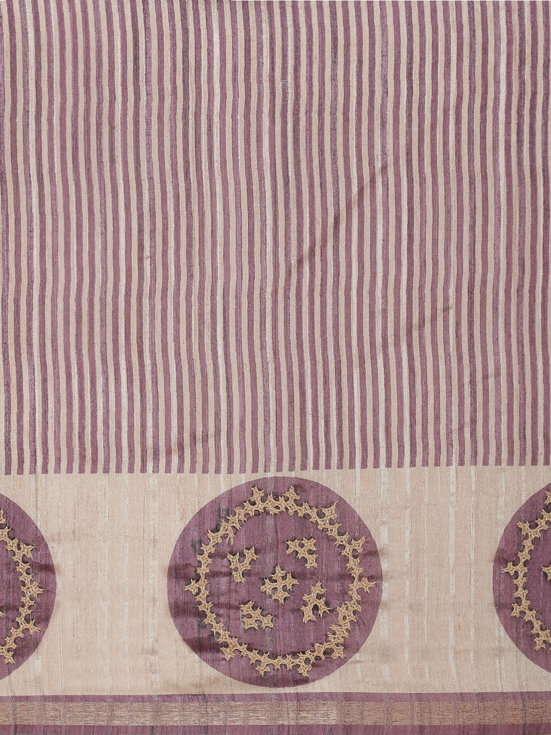 Women Purple with Brown Semi Raw Silk Embroidered Saree SRS114