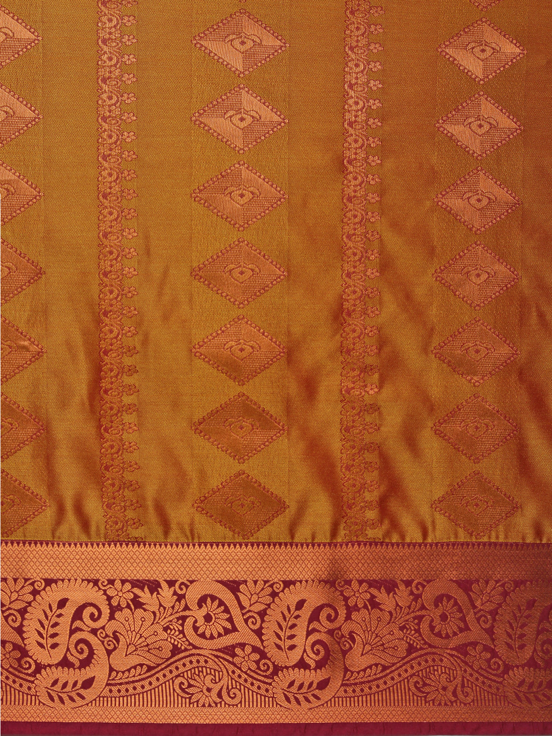 Women Golden Art Silk Saree ASS117