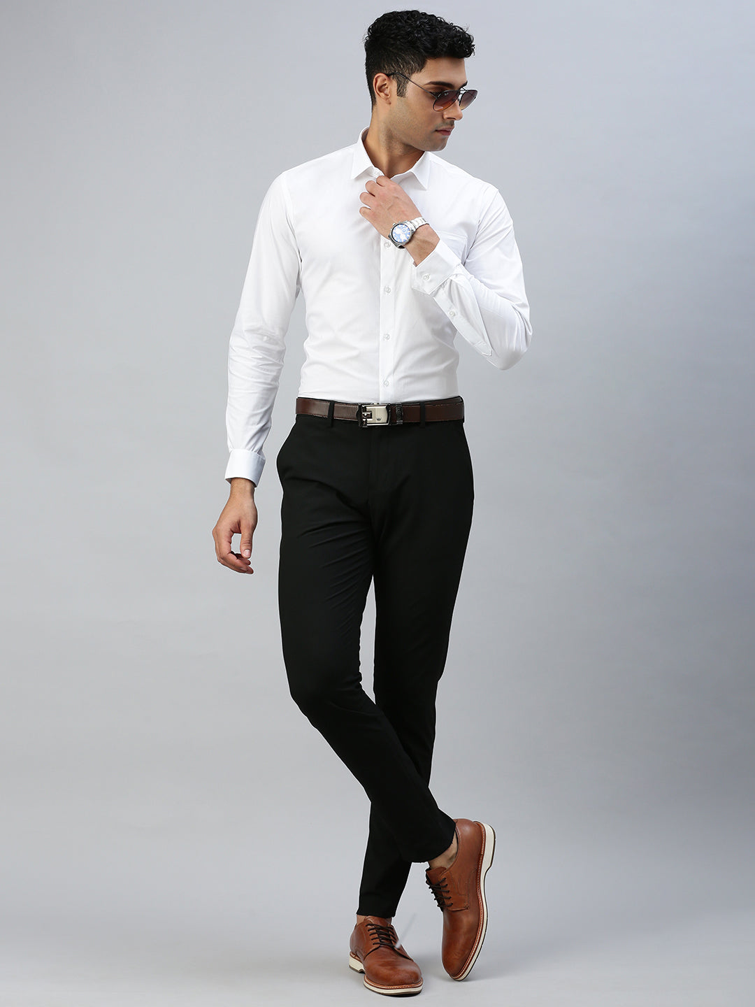 Men 100% Cotton White Shirt Award