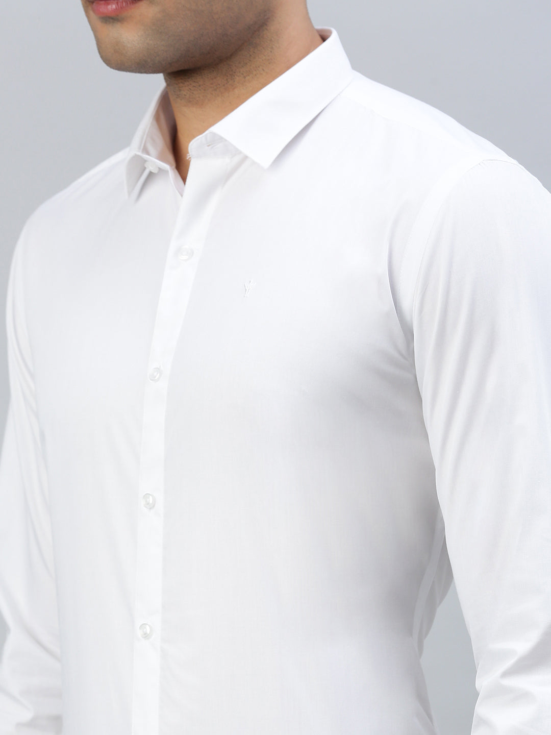 Mens Cotton Smart Fit White Shirt Full Sleeves Without Pocket