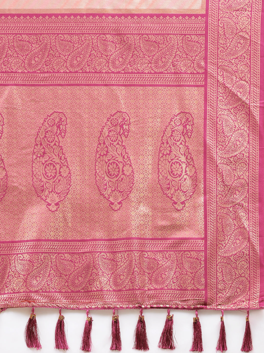 Womens Semi Silk Saree Pink SS228