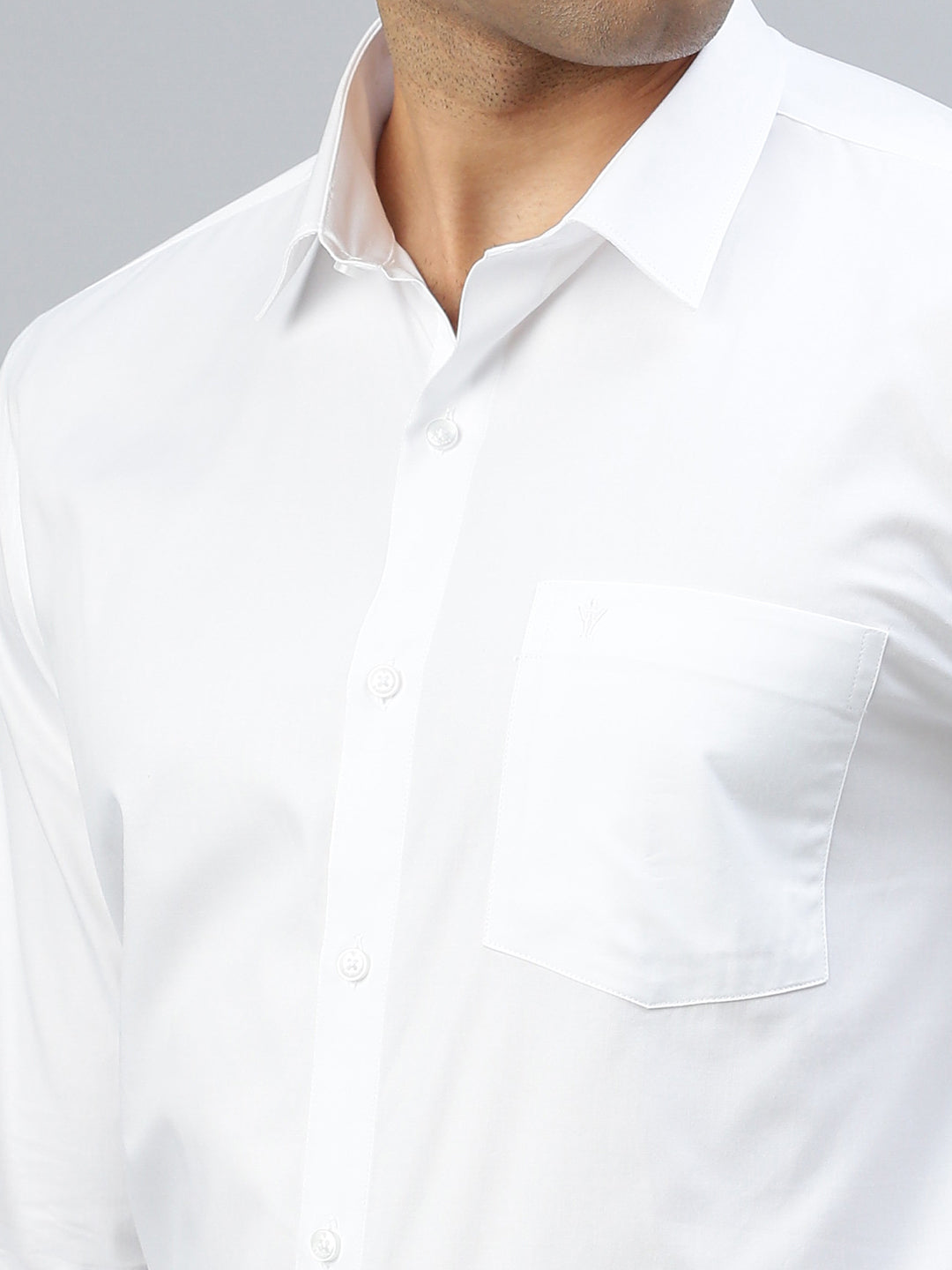 Men 100% Cotton Shirt Clean White