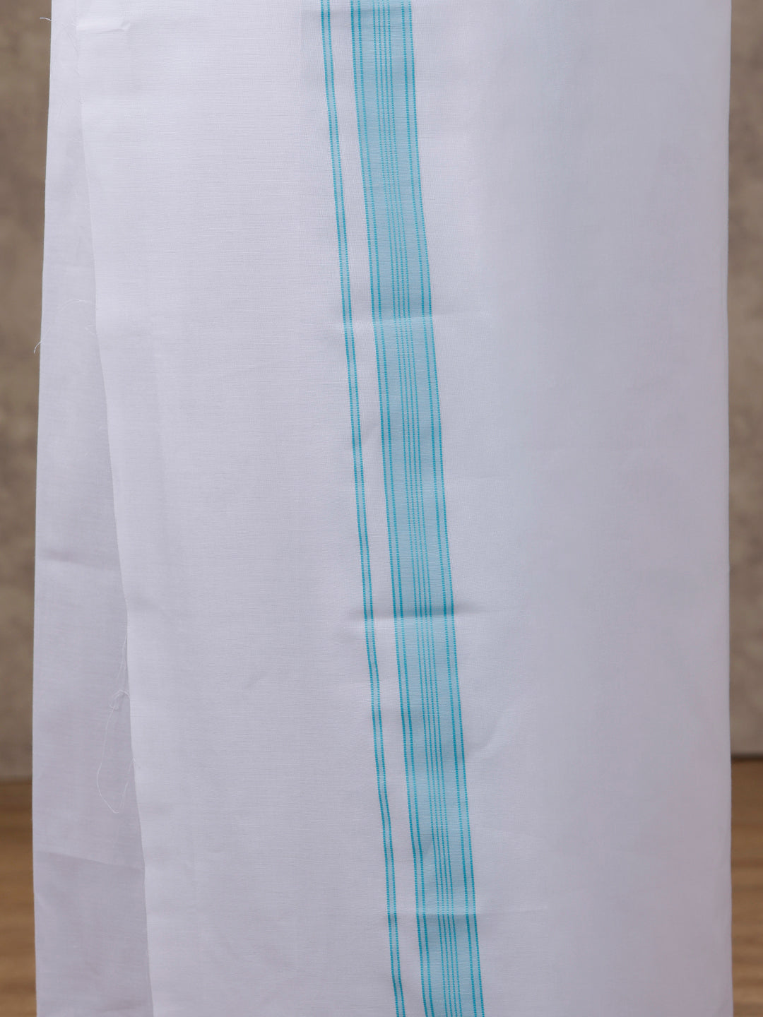 Mens Matching Border Dhoti & Shirt Set Full Blue C50