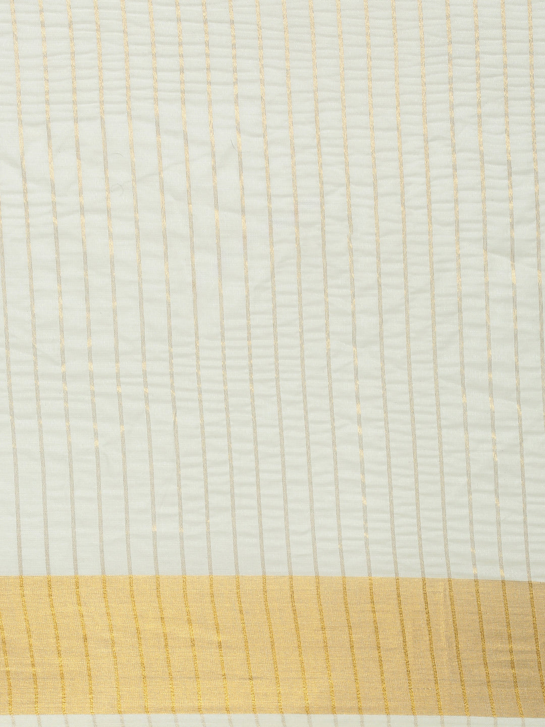 Women Traditional Kerala Cream Stripes Saree KS228