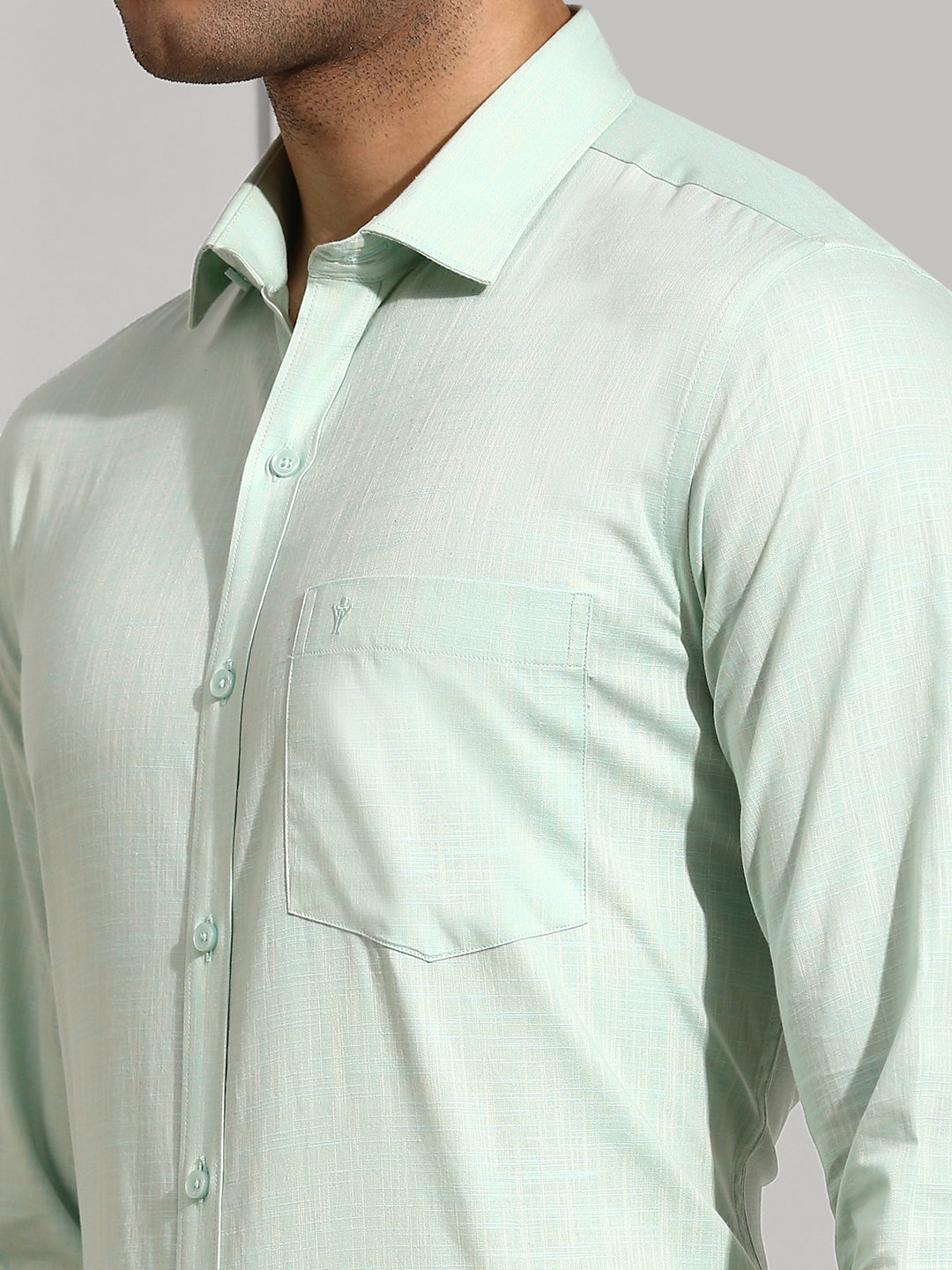 Men 100% Cotton Shirt Green CL2 GT37