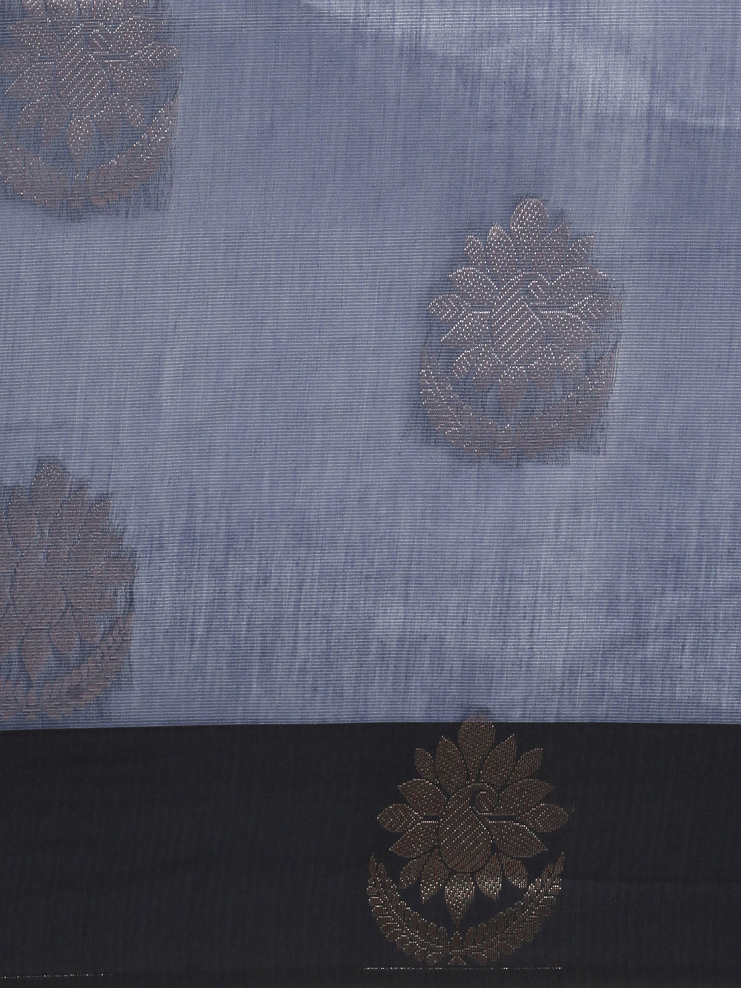 Women Blue Kora Cotton Saree SK106
