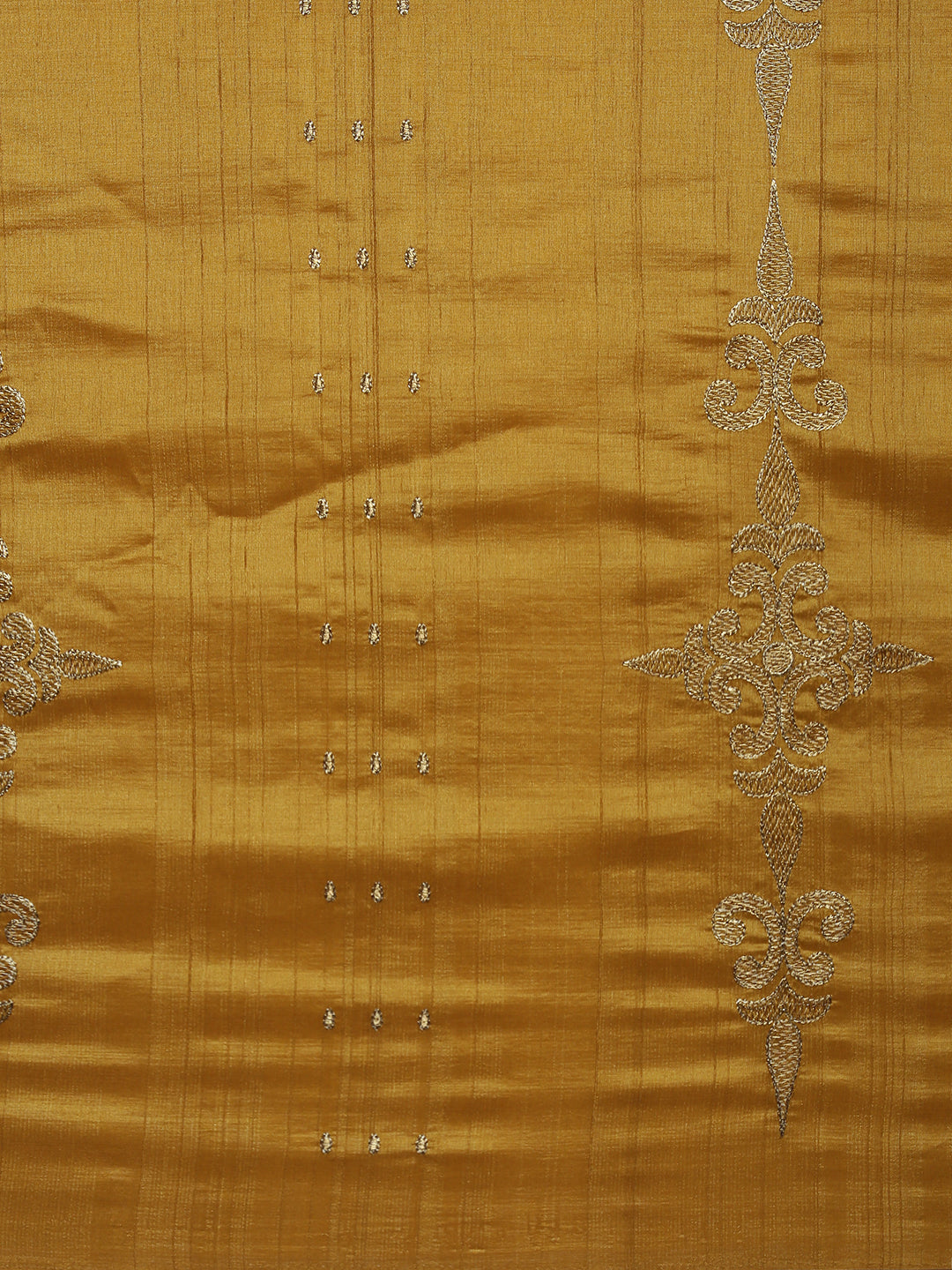 Women Mustard Semi Tussar Embroidered Saree ST315