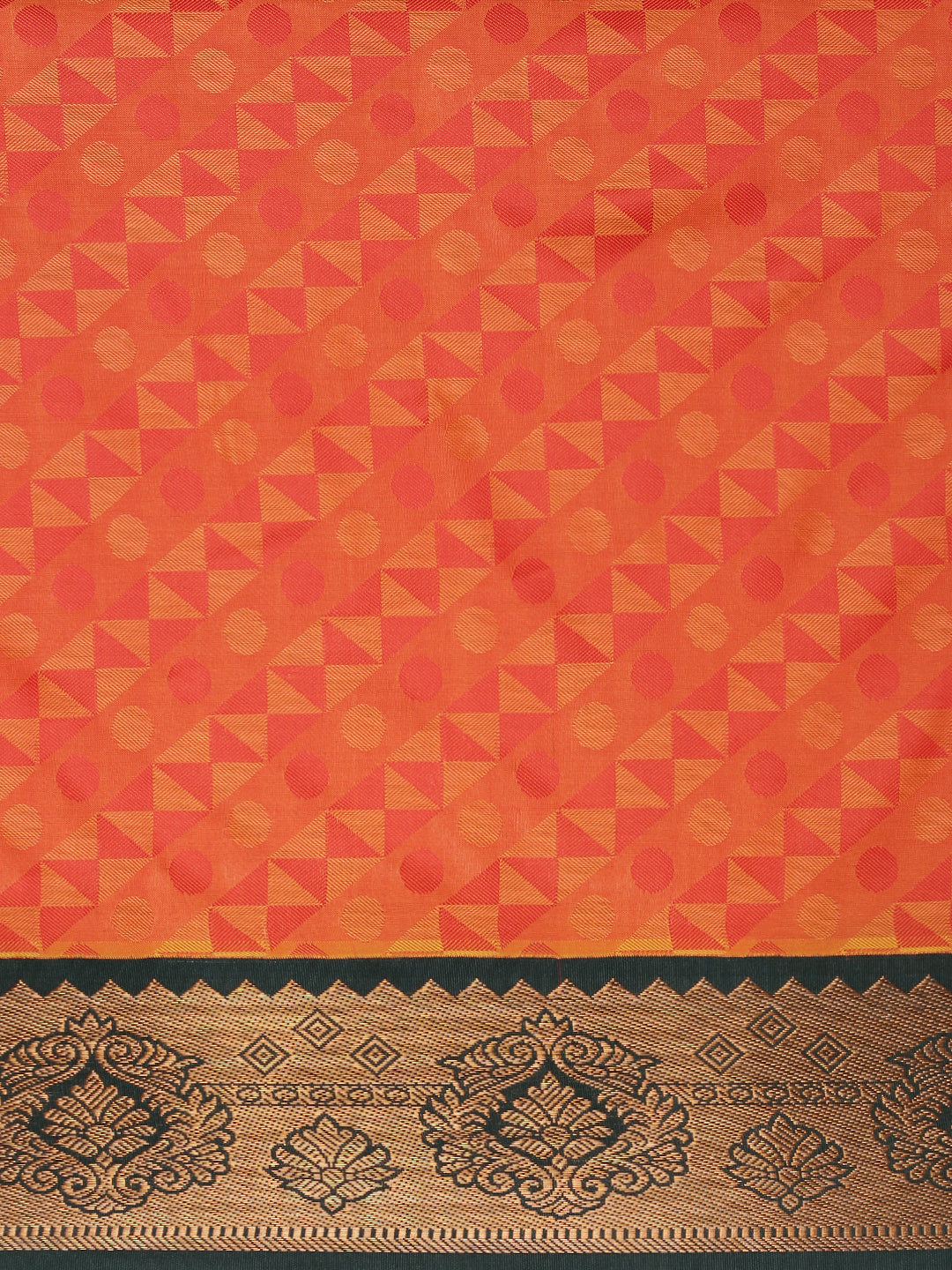 Women Orange Art Silk Saree ASS120