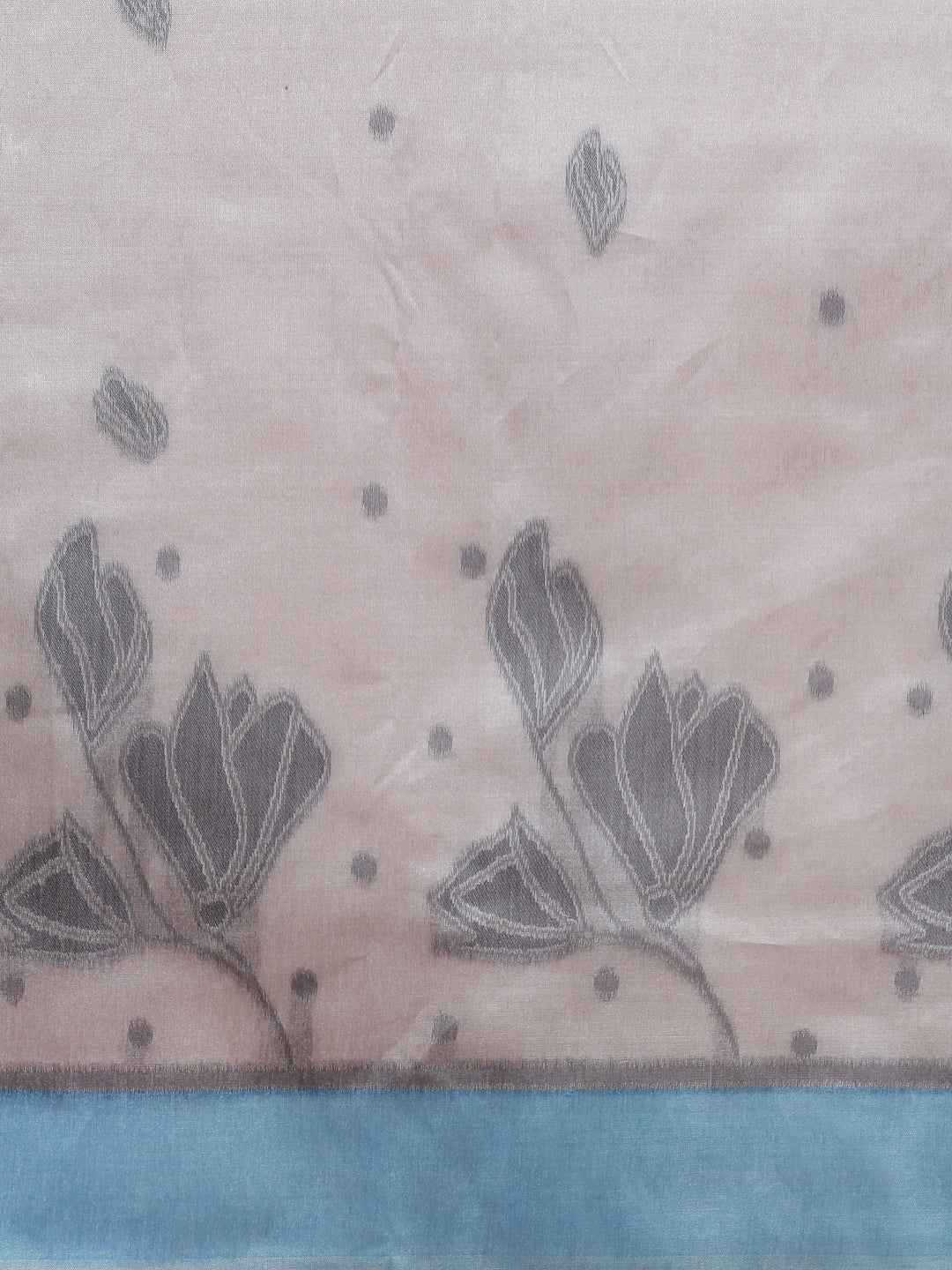 Women Semi Tussar Weaving Grey Saree ST319