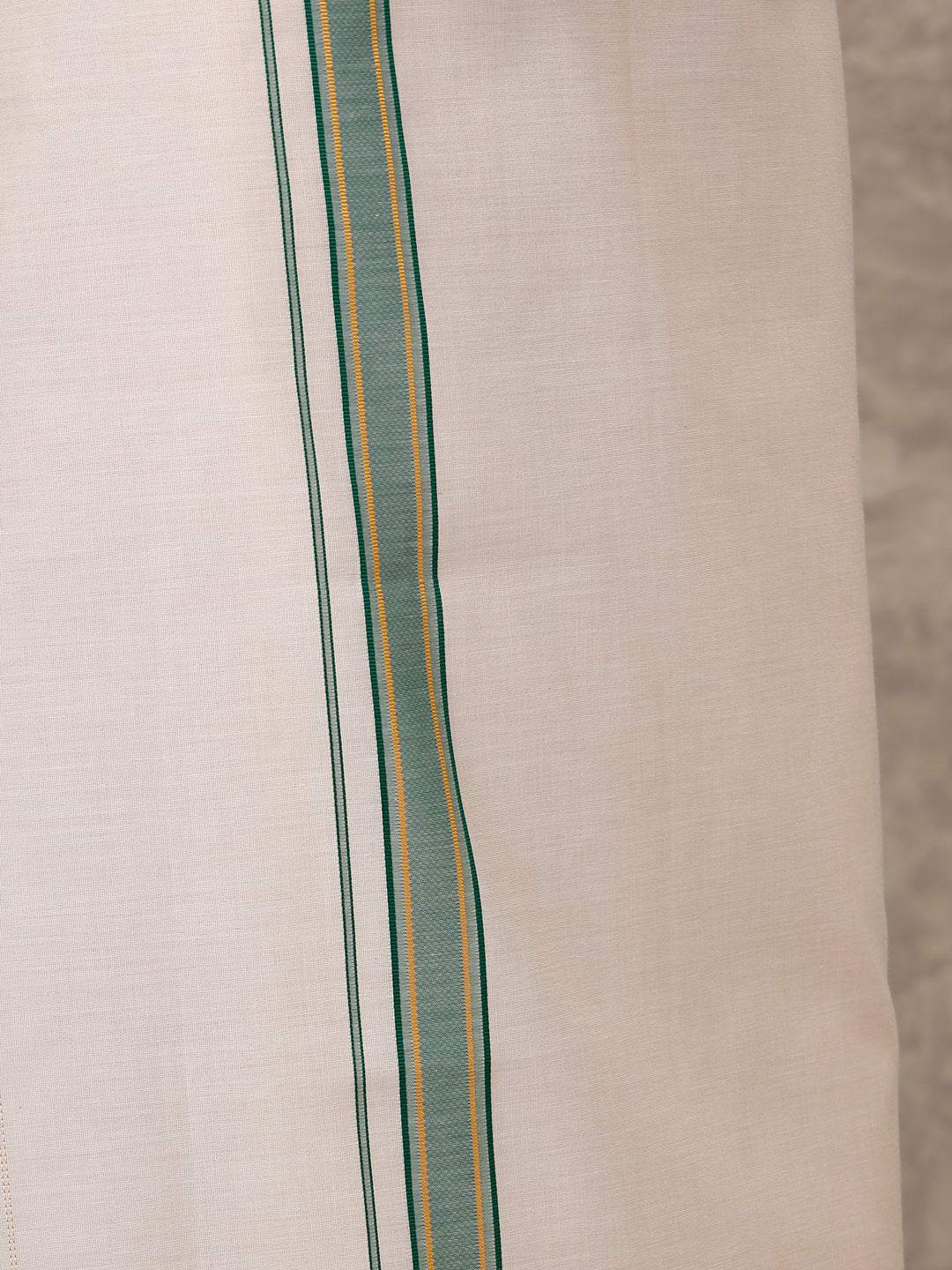 Men Parsley Green Silk Cotton Shirt With Matching Border Tissue Dhoti Set CCB Fortune