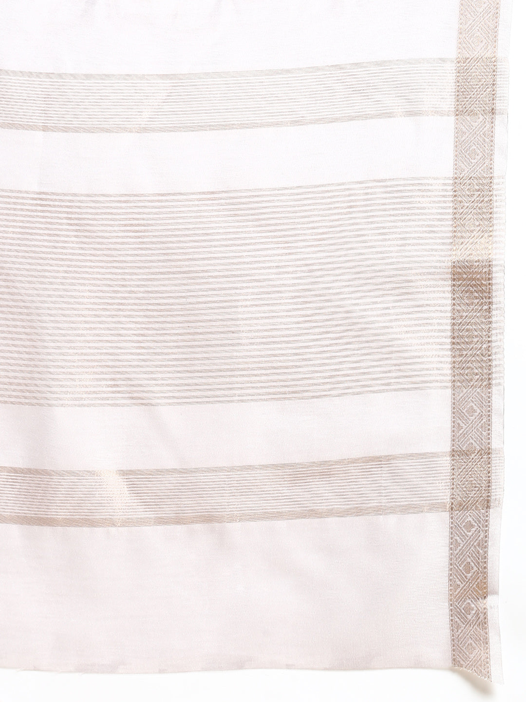Semi Linen Flower Print Light Grey Colour Semi Linen Saree SL71-Zari view