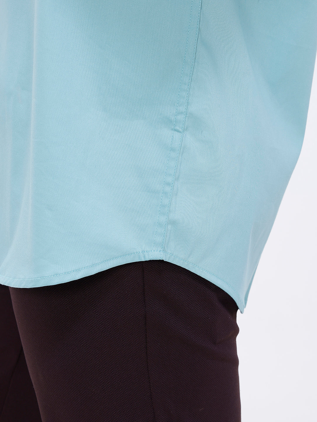 Men Cotton Blend Shirt Shadow Green T53 ACT4