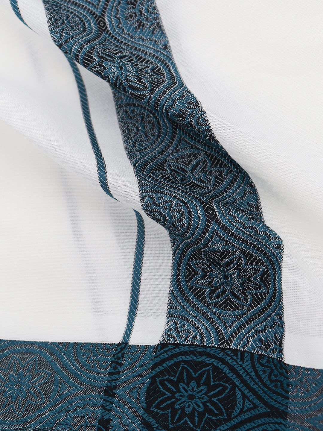 Men Premium Cotton Double Layer White Dhoti with Fancy Border Luxury Club LC22