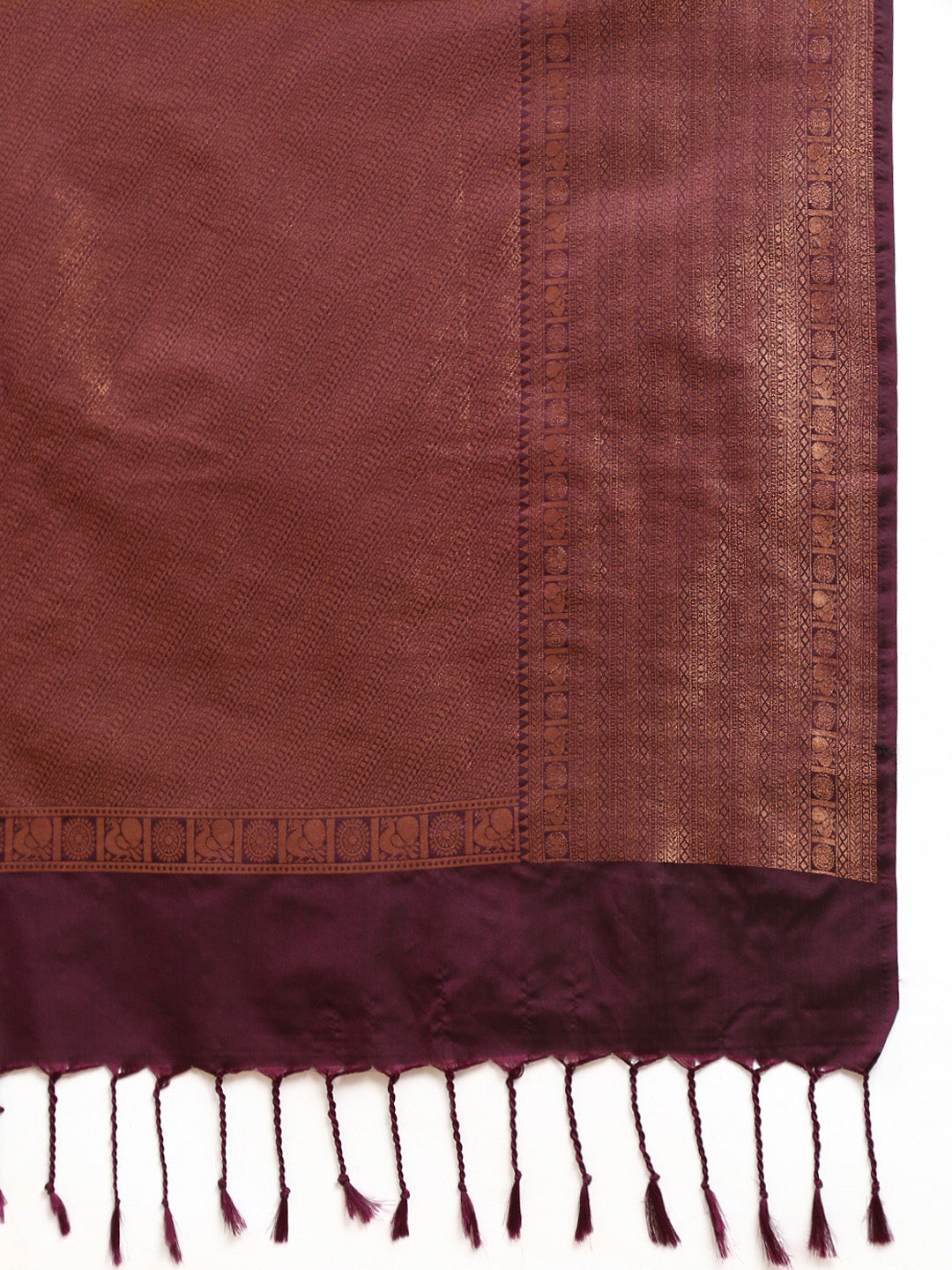 Elegant Semi Soft Silk Green Colour With Dark Violet Border Saree SS39-Close view