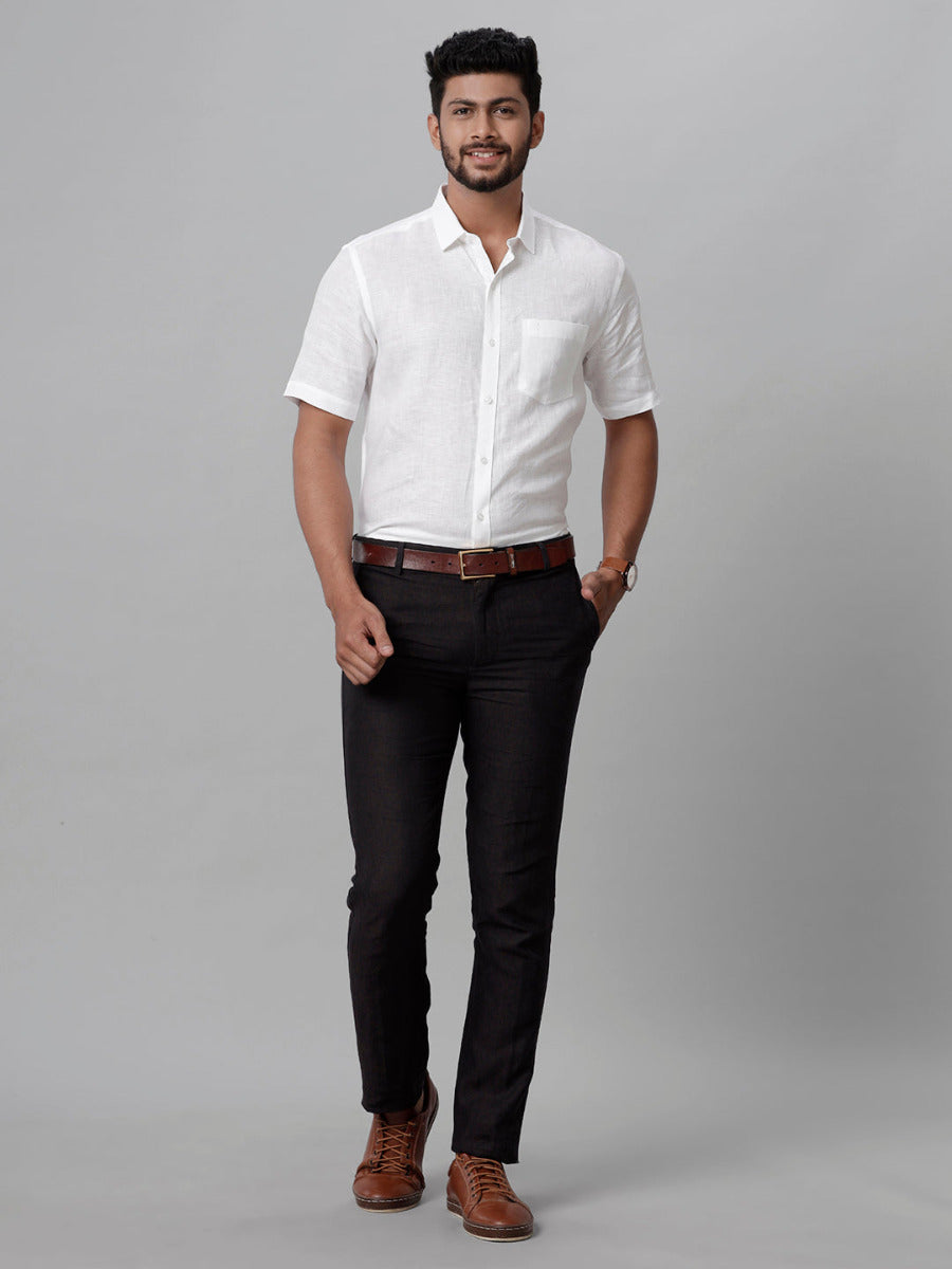 Buy Ramraj Men White Solid Linen Shirts Online at Best Prices in India -  JioMart.
