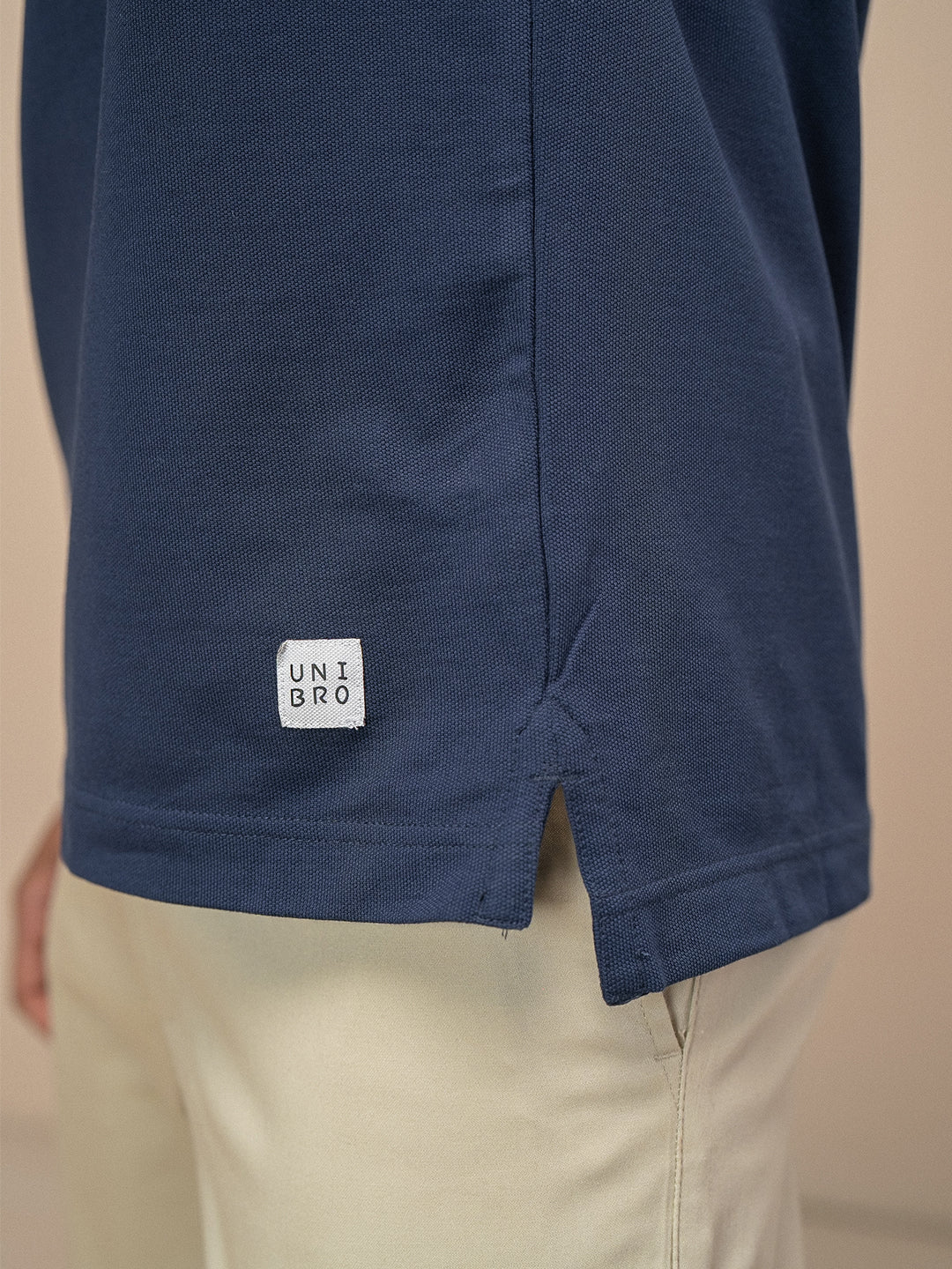 Men Combed Cotton Rich Smart Fit Oxford Polo T-Shirt Navy OP3