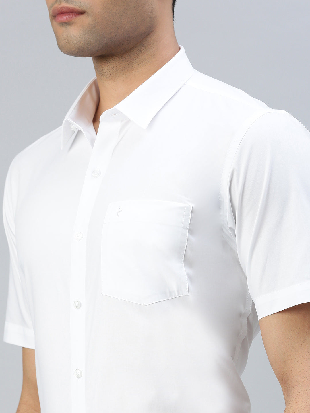 Mens Uniform Pure Cotton White Shirt Half Sleeves