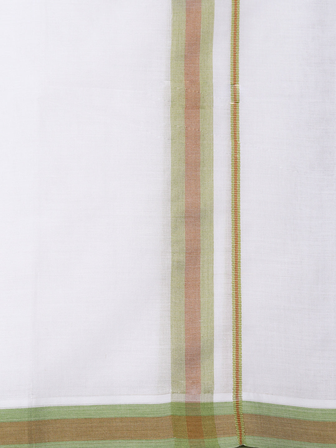 Men Premium Cotton Double Layer White Dhoti with Fancy Border LC30