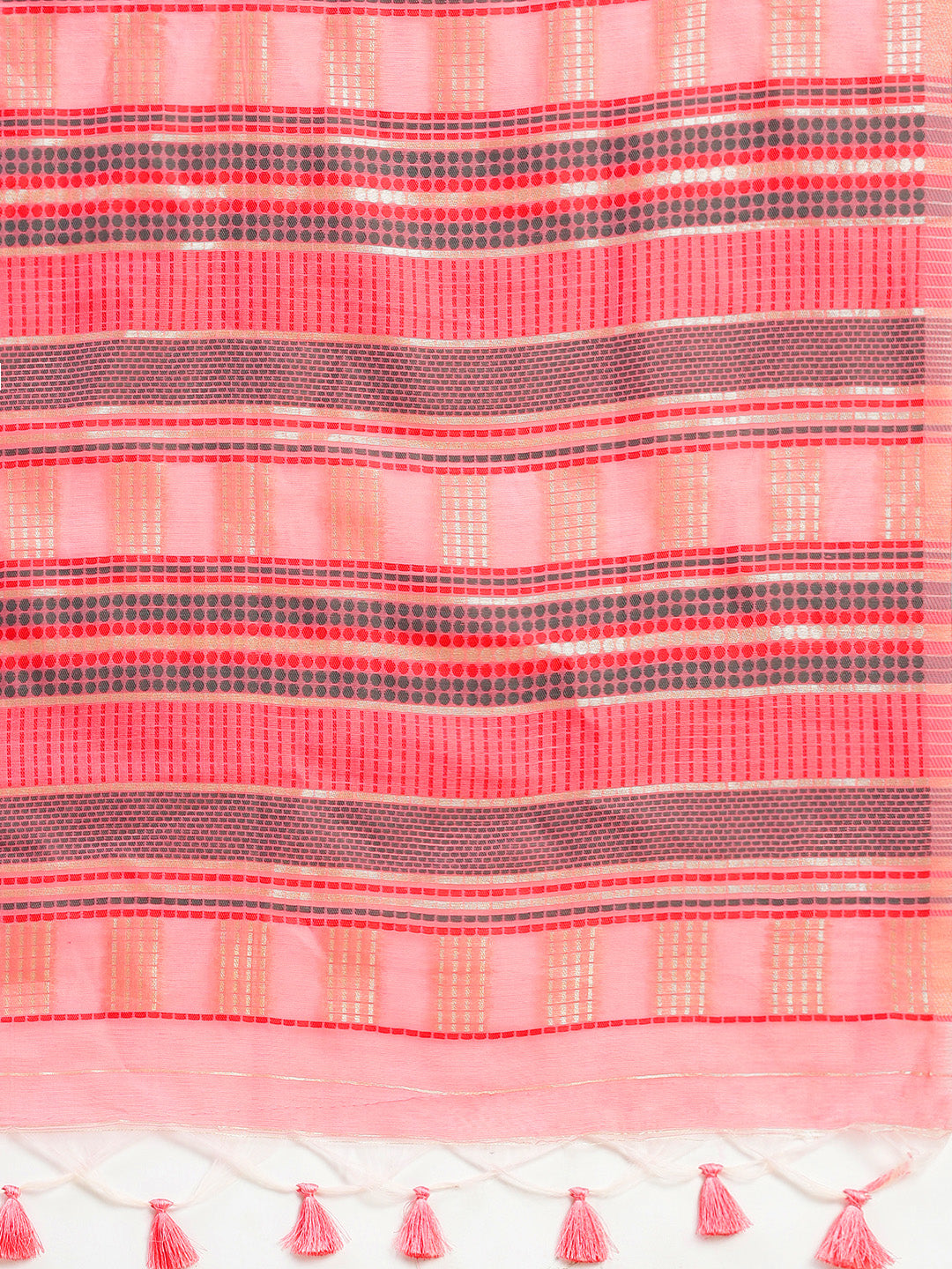 Womens Semi Silk Saree Pink SS245