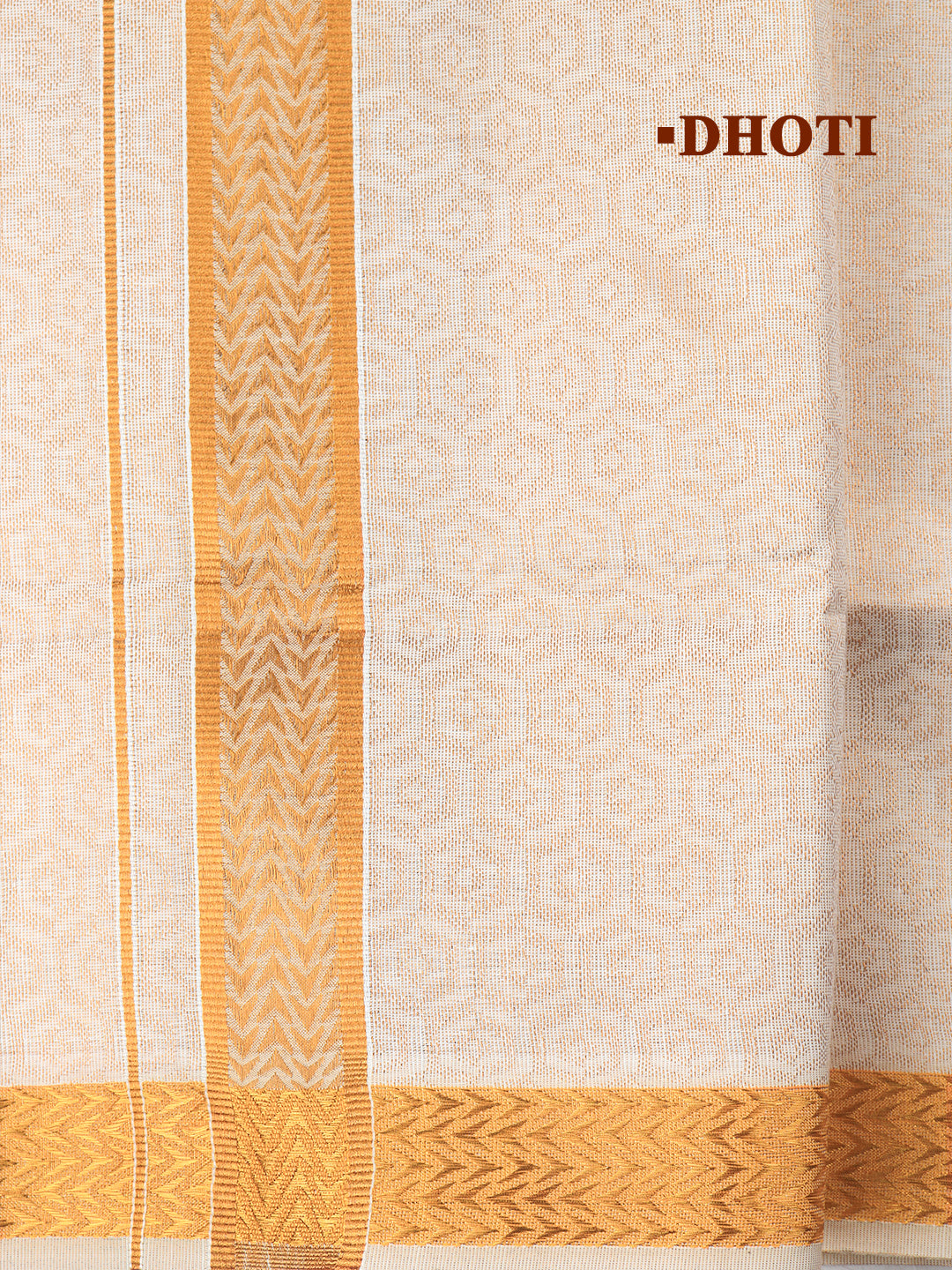 Men Gold Tissue Jacquard Shirting & Dhoti Set Celebrity Elegant CEG02