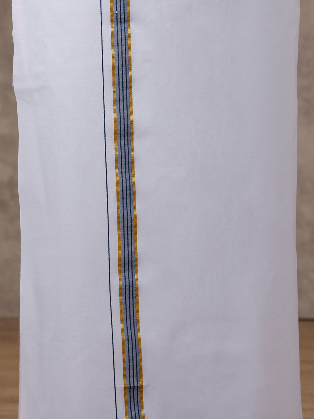 Mens Matching Jari Border Dhoti & Shirt Set Half Sleeve VB9