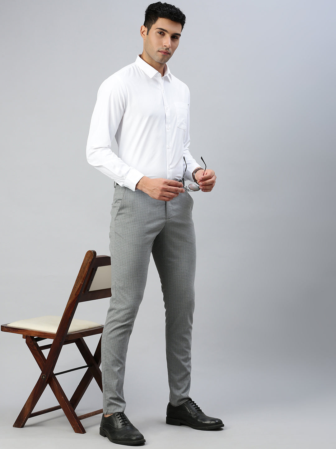 Men Cotton Rich Formal White Shirt Plus Size