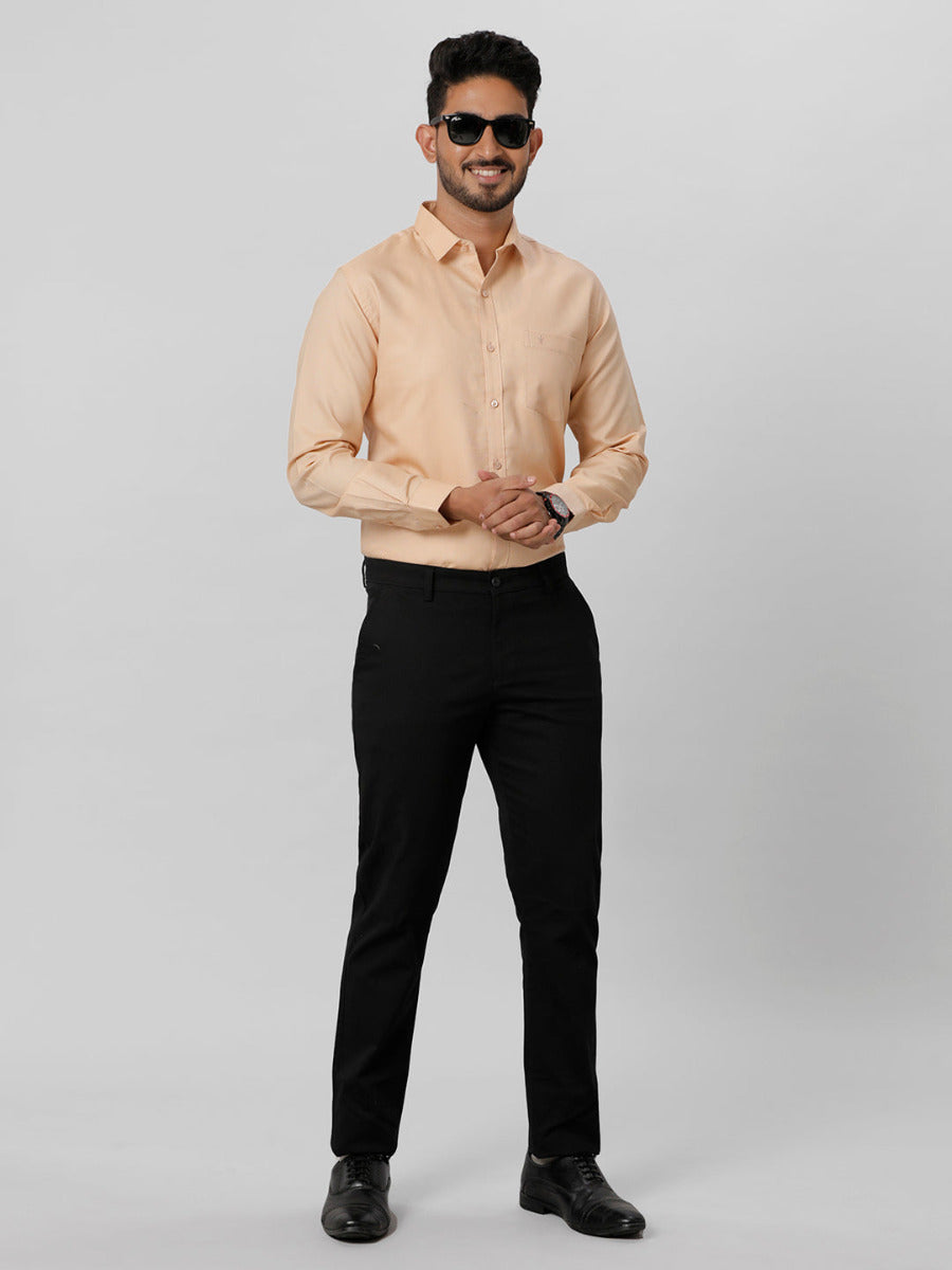 Premium Cotton Dark Sandal Full Sleeves Shirt EL GP18-Full view
