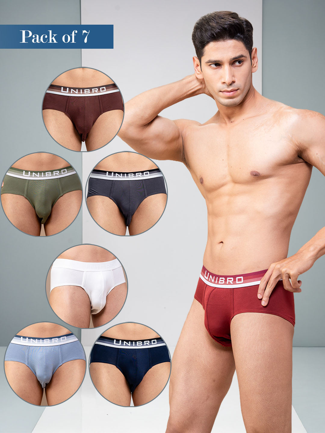 TENCEL™ Modal Stretch  Brief Ultimate Comfort from Monday to Sunday (Pack of 7)