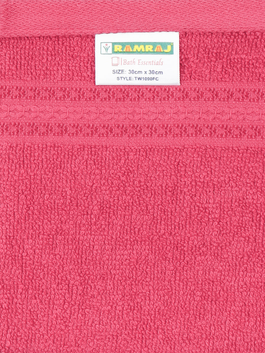 Premium Soft & Absorbent Dark Pink Terry Face Towel FC10 ( Pack of 5 )
