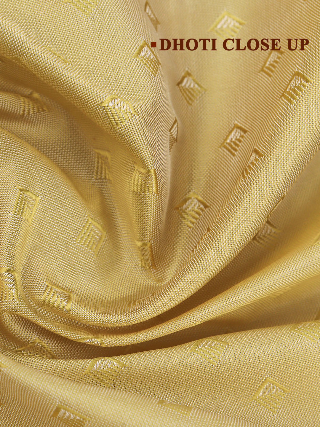 Men Art Silk Dhoti & Shirting Set Gold Mangalakara 140k (2 in 1) M36