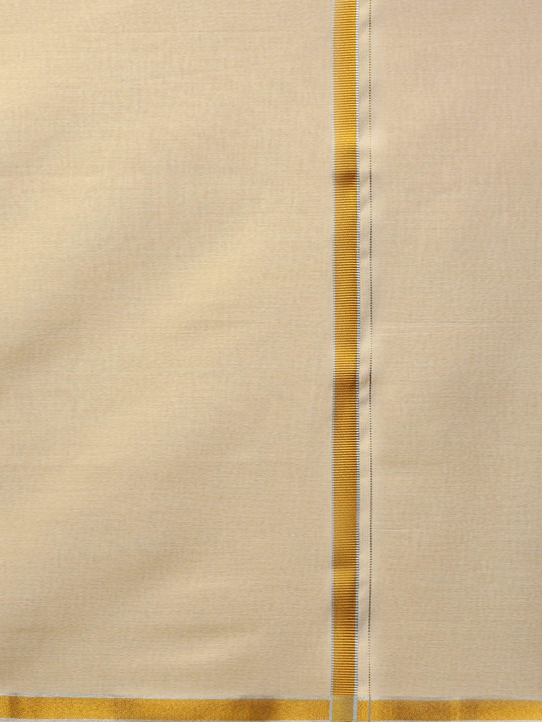 Mens Tissue Fancy Border Gold Single Dhoti - EX01