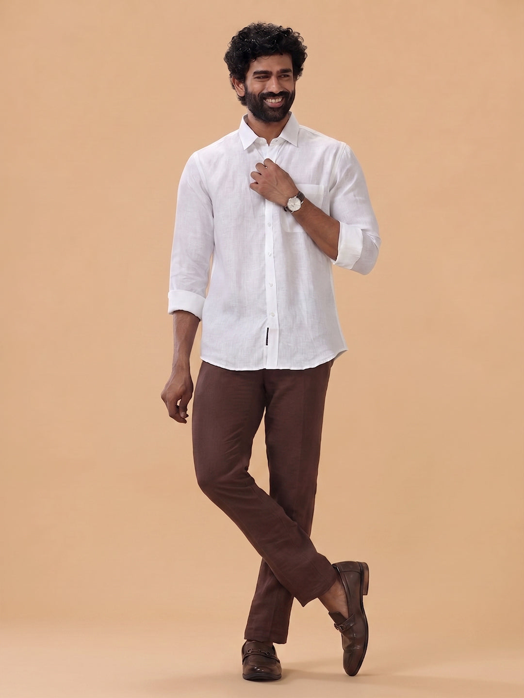 100 LEA Pure Linen Premium White Shirt – Linen Park 5100