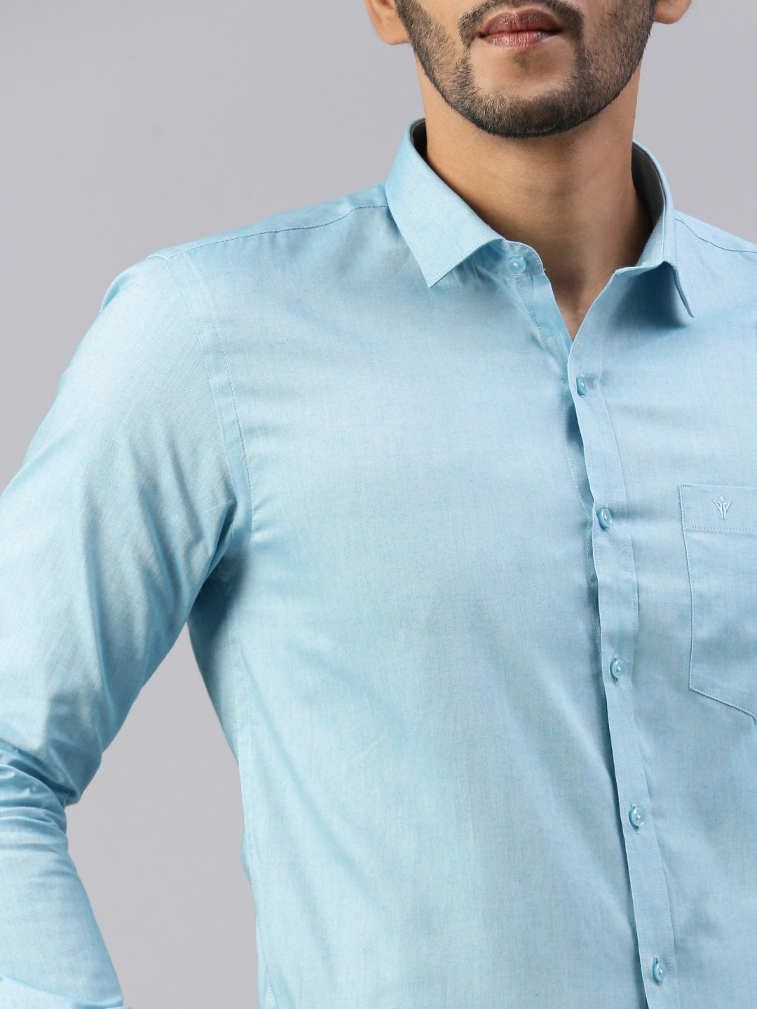 Men 100% Cotton Smart Fit Shirt Blue CL6 GD6