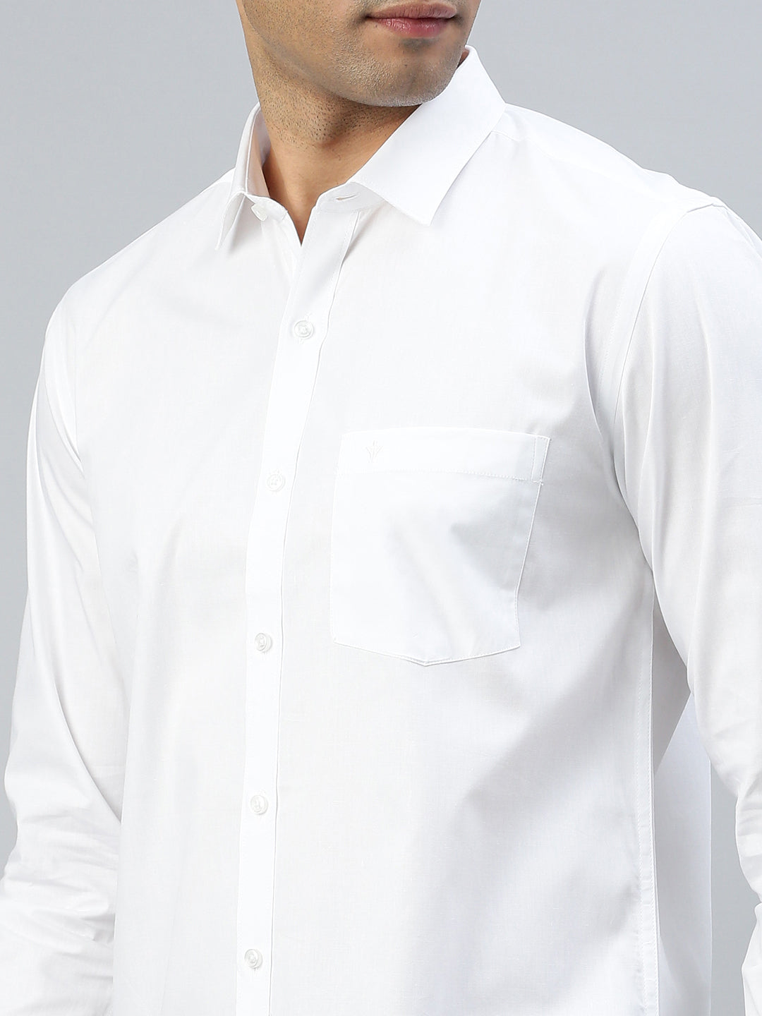 Men Smart Fit Cotton White Shirt Global