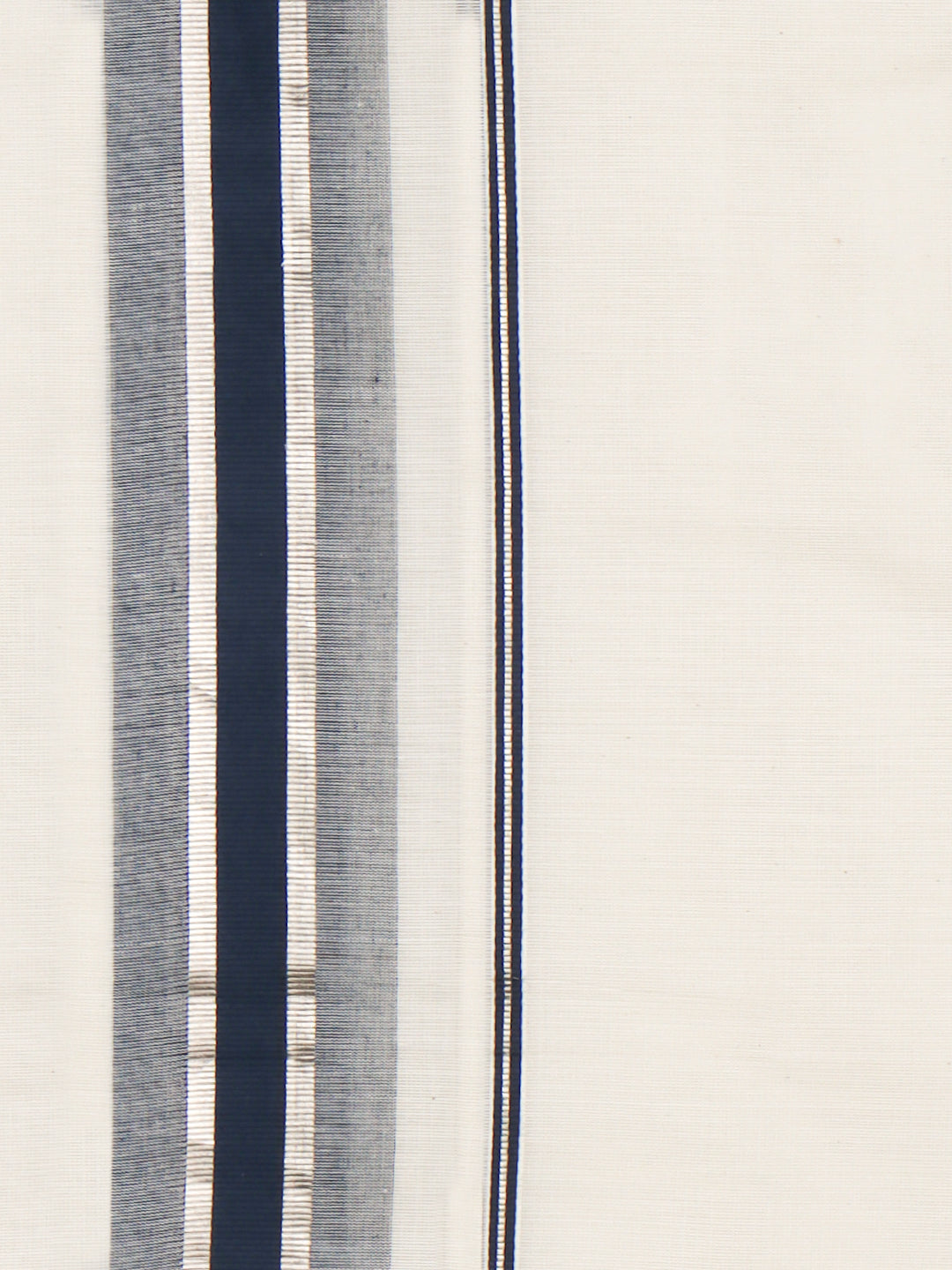 Men Kora Cotton Double Layer Dhoti with Fancy Jari Border ESJ07