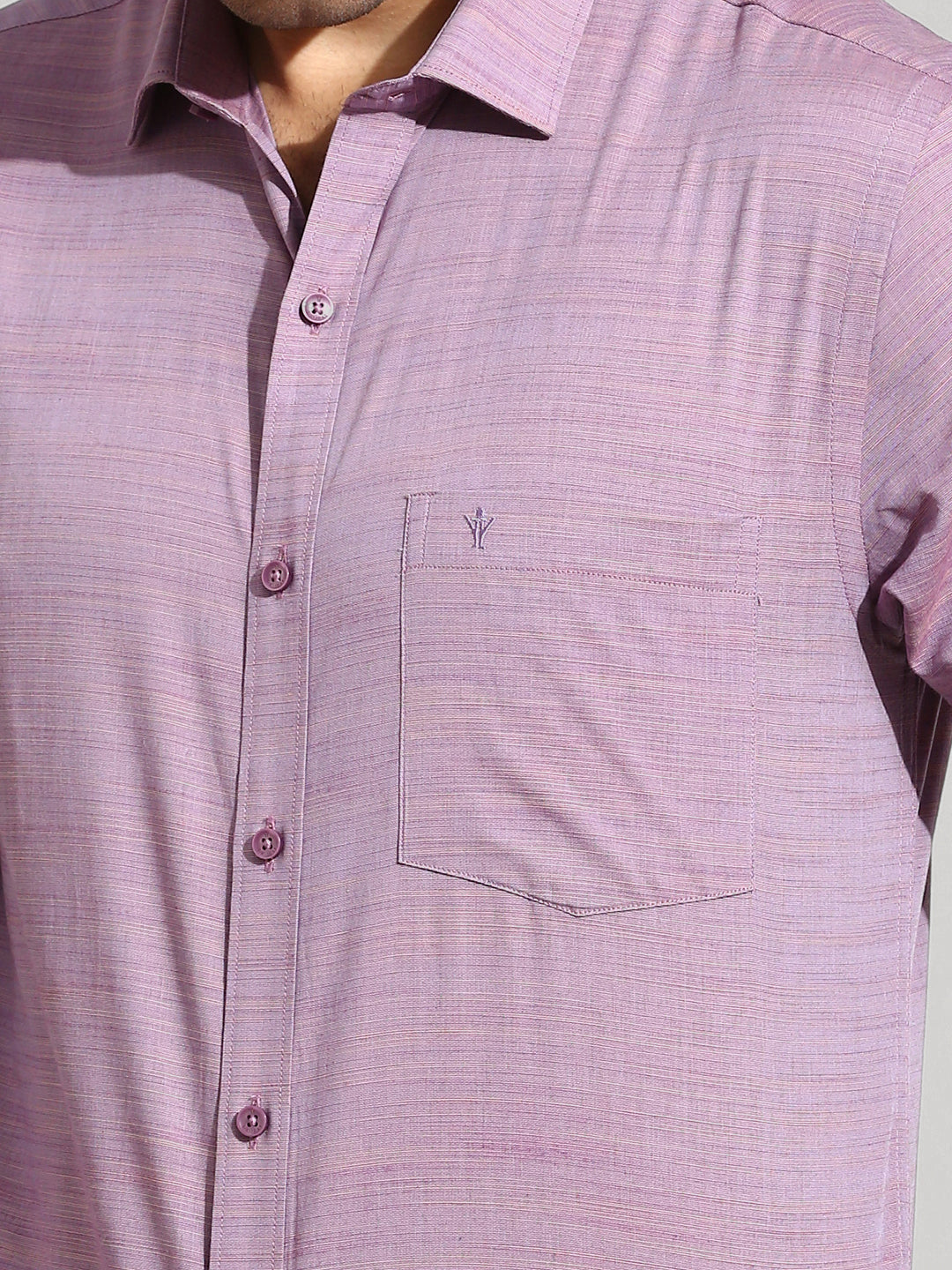 Men 100% Cotton Shirt Purple CL7 GE2