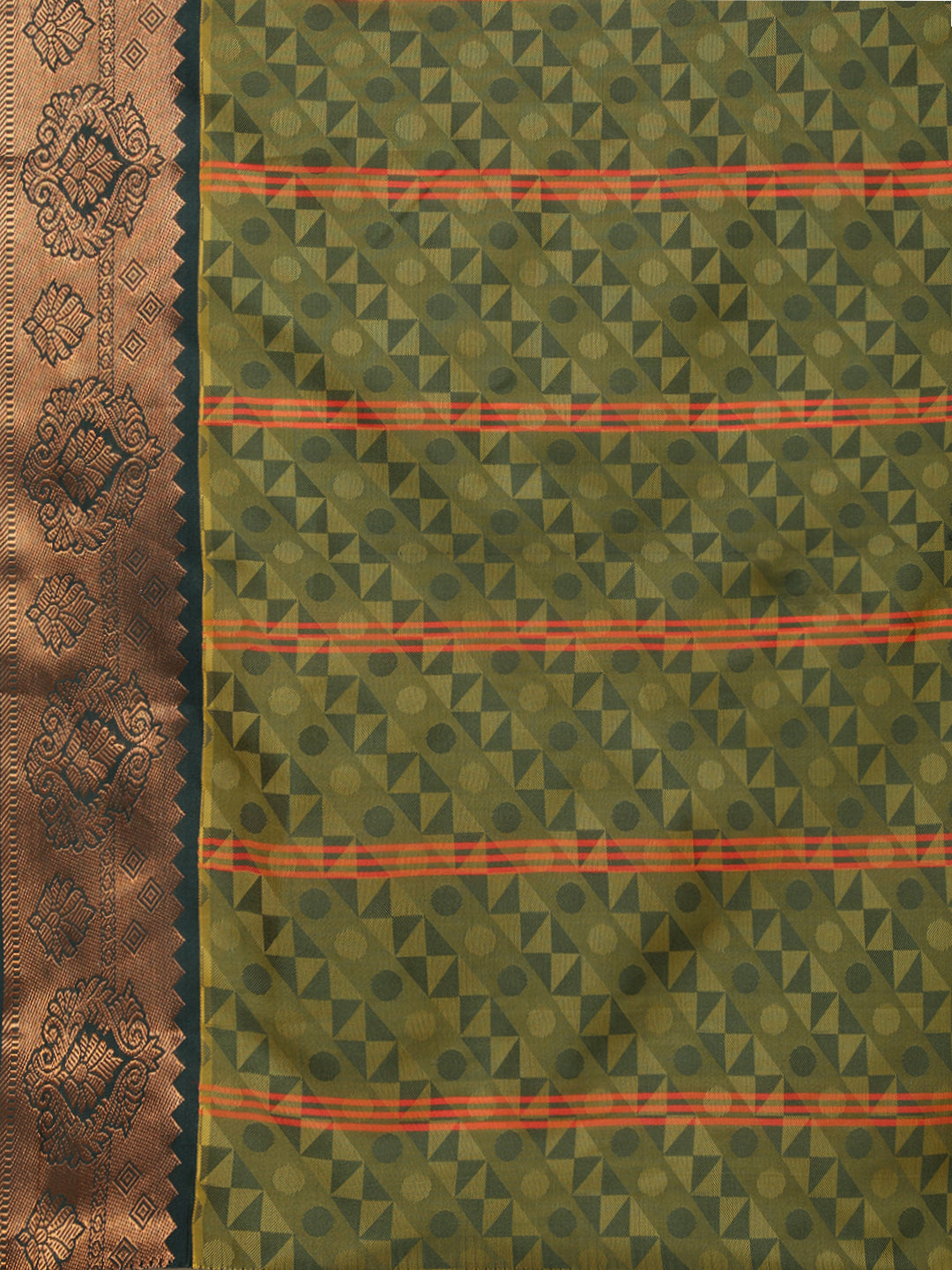 Women Orange Art Silk Saree ASS120