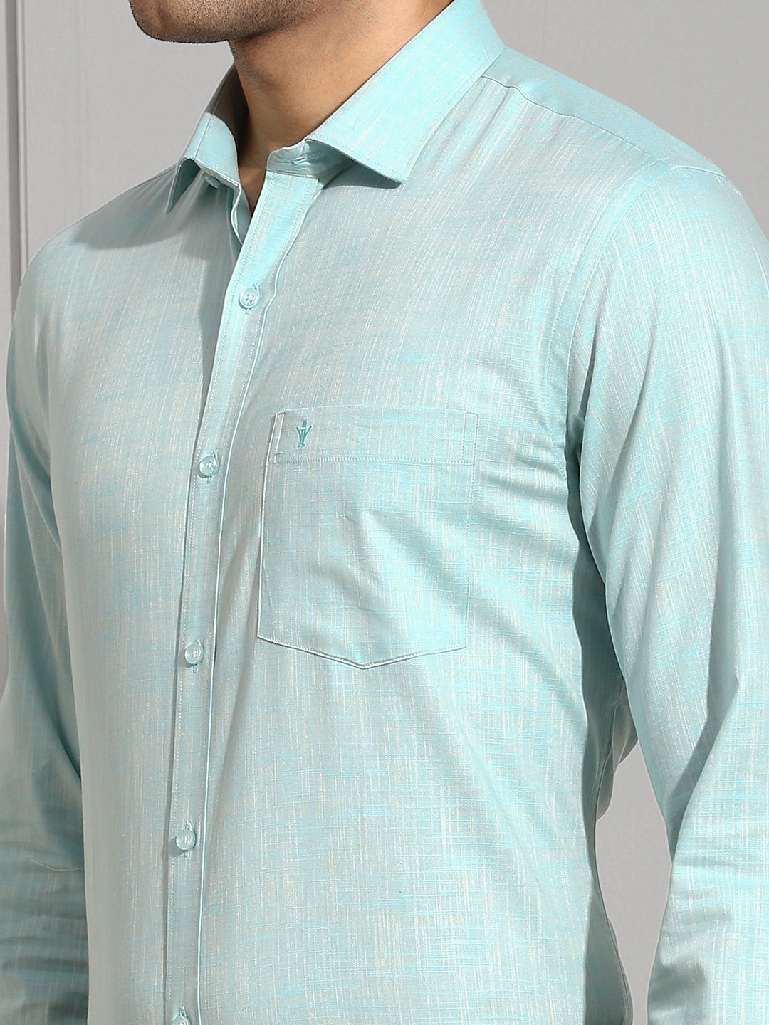 Men 100% Cotton Shirt Blue CL2 GT35