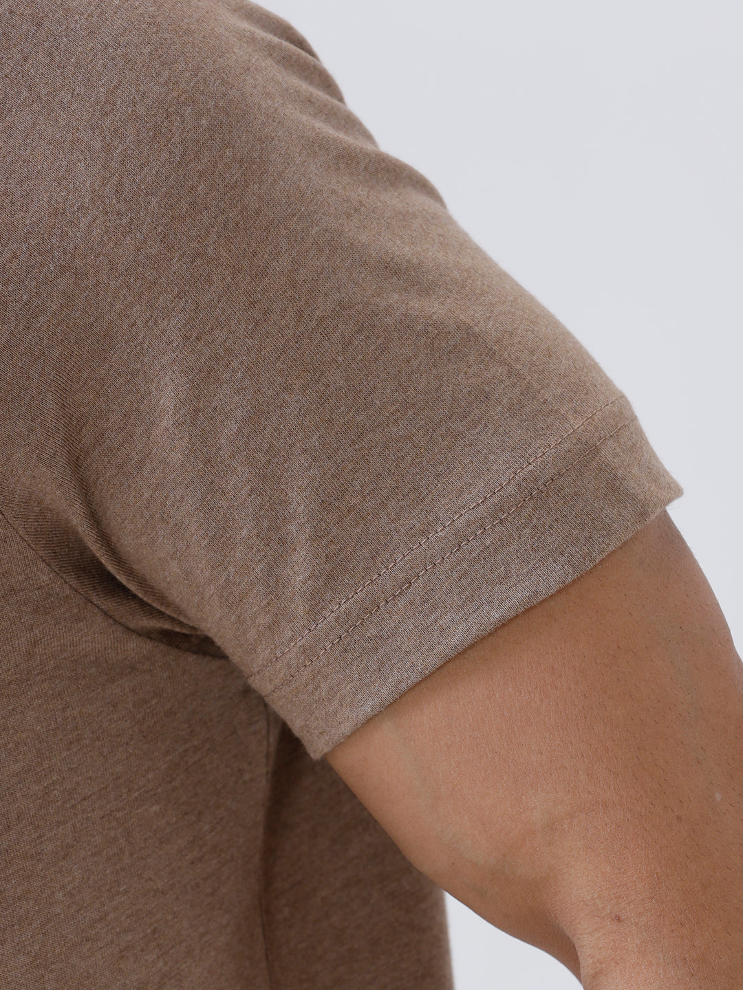 Men TENCEL™ Modal Fibers with Micro technology Polo T-Shirt Brown Heather EMP9