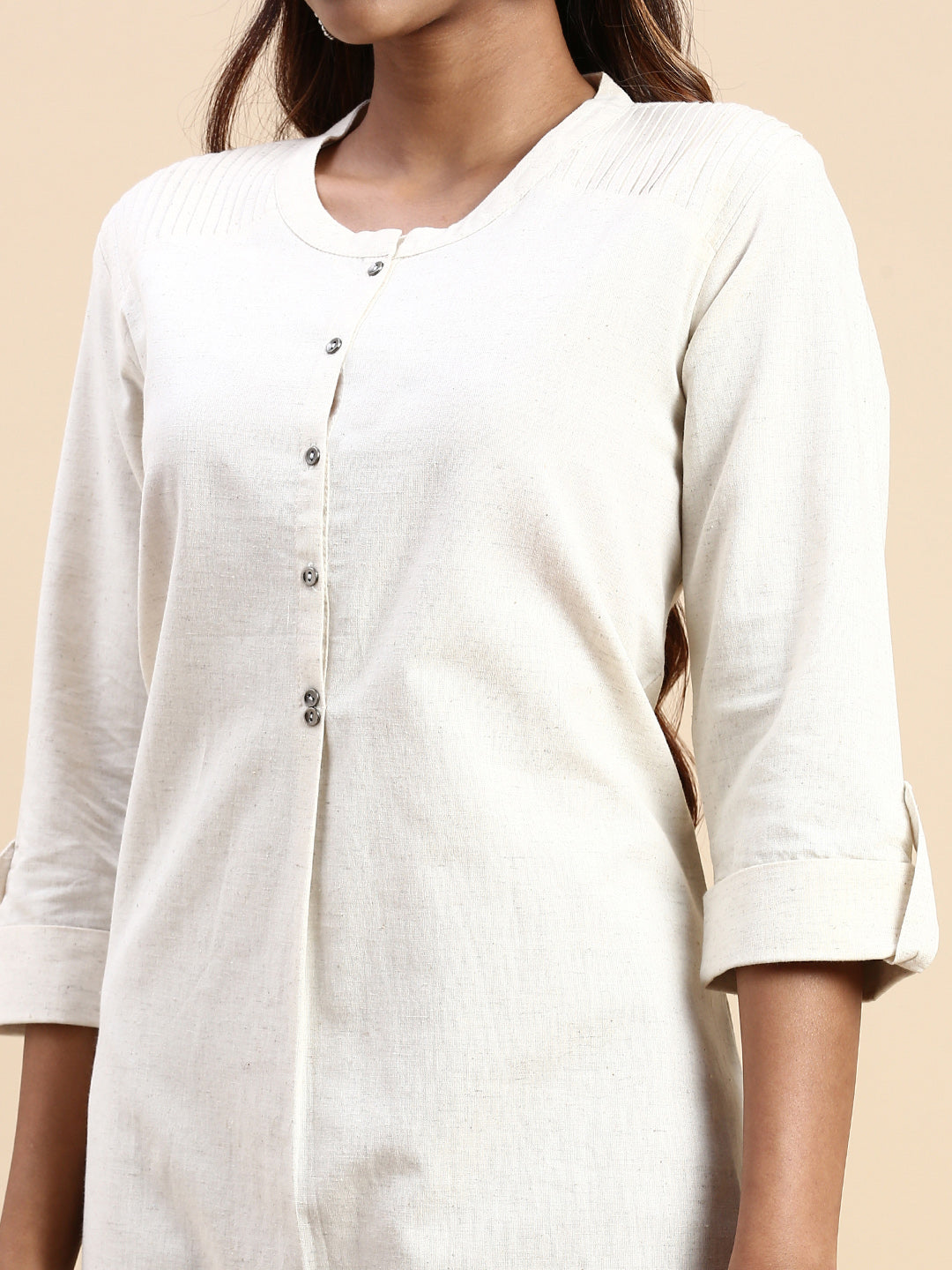 ASHWATH Women's White Cotton Rayon Blend Plain Kurti/Kurta and Pant Set  (XX-Large), White, 2XL: Buy Online at Best Price in UAE - Amazon.ae