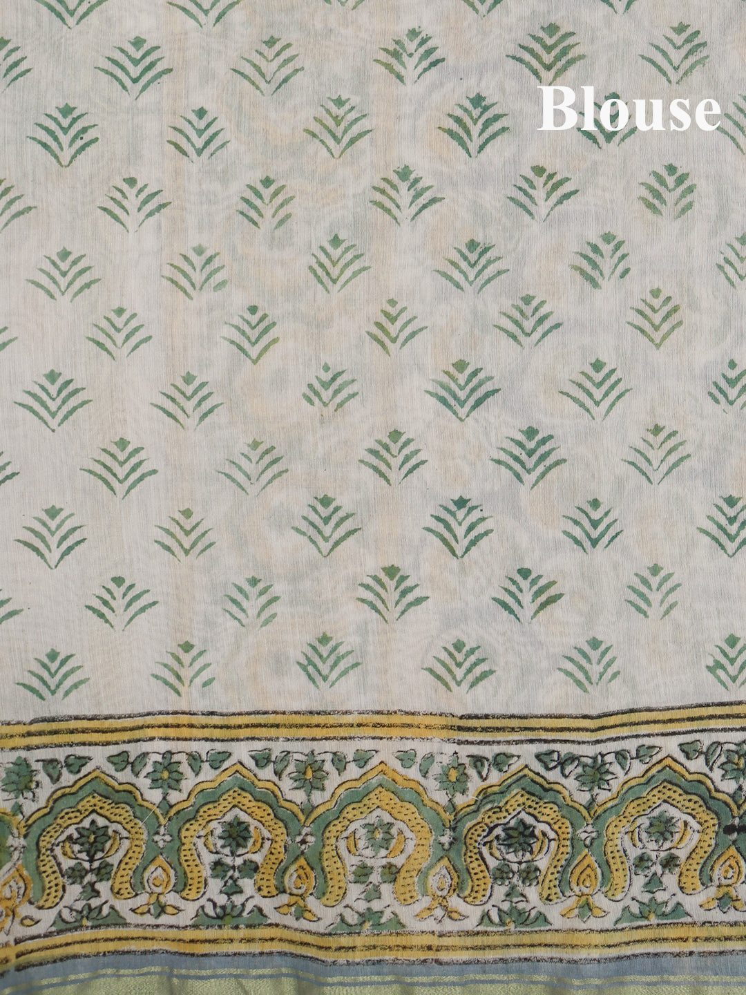 Women Light Blue Pure Chanderi Cotton Printed Saree SC75