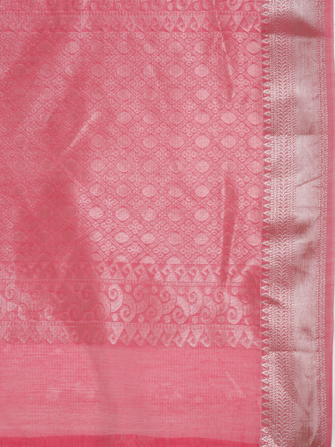 Women Light Purple Kora Cotton Fancy Saree SK110