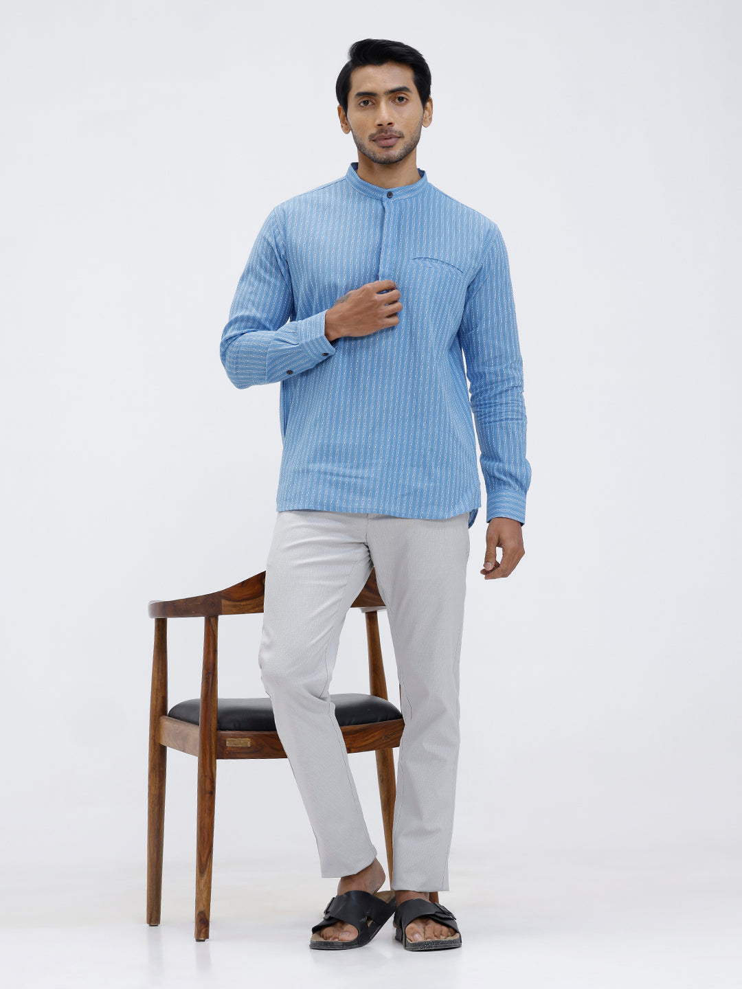 Men’s Smart Fit Cotton Lycra Stretch Pant Grey