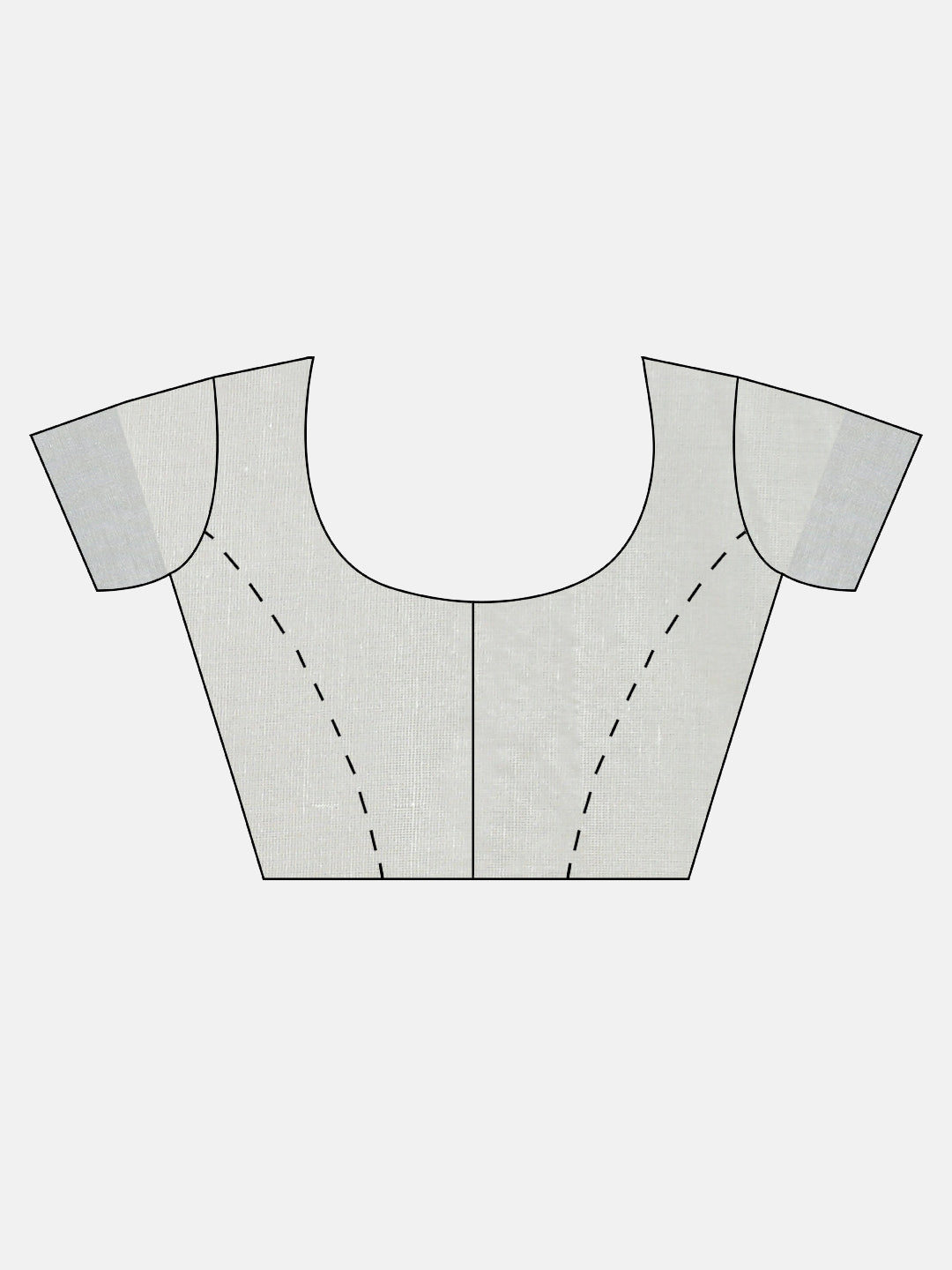 Tissue Silver Jari Shirt Dhoti Set with Saree Couple Combo OCC02-Blouse view