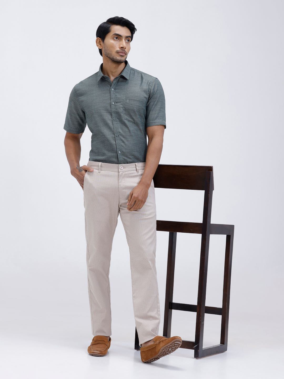 Men’s Smart Fit Cotton Lycra Stretch Pant Sandal