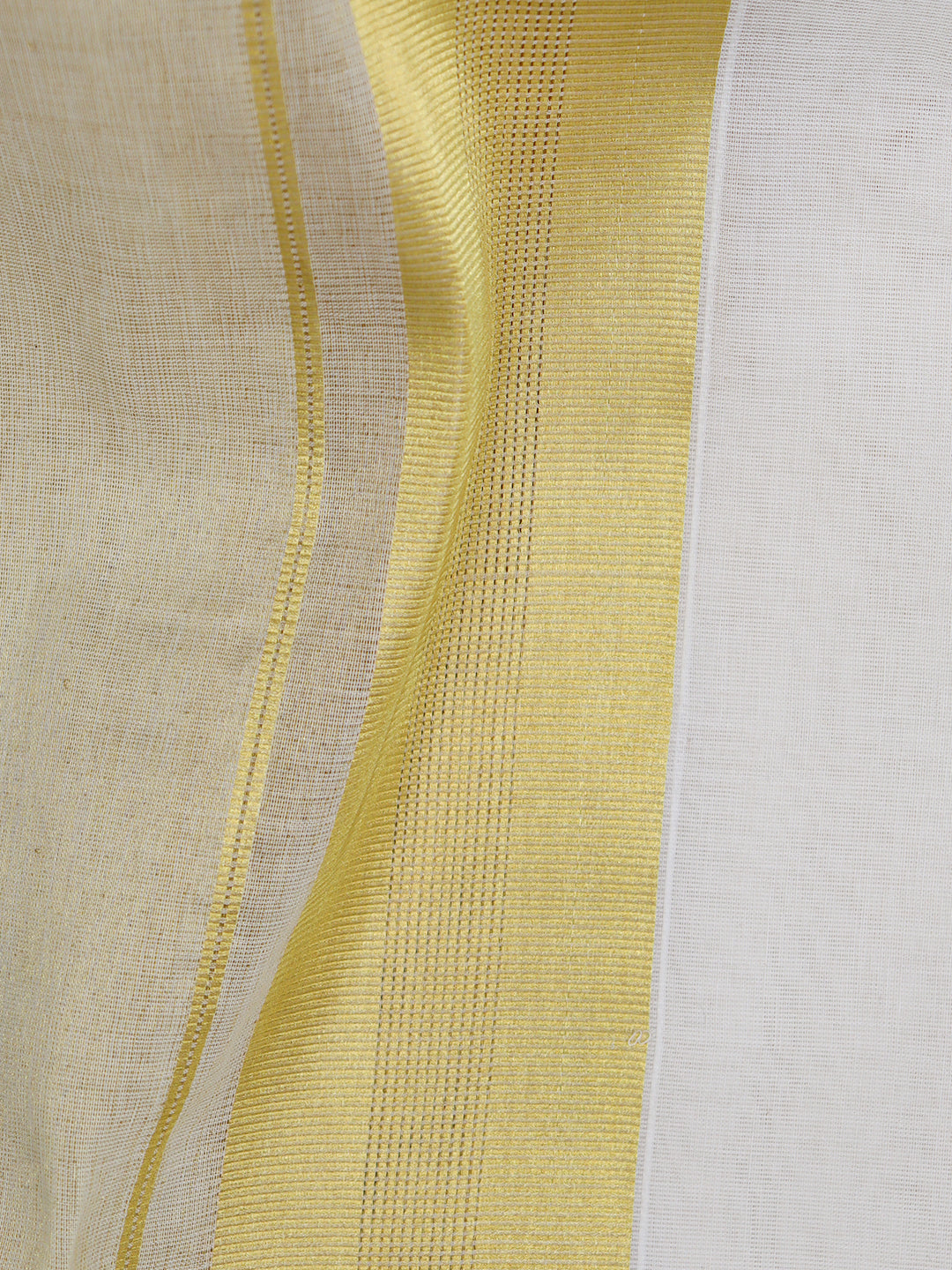 Men Premium Handloom Cream Dhoti with Fancy Border HLM64