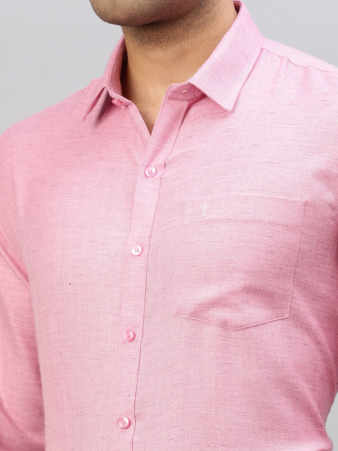 Men Cotton Blend Shirt Pink T7 CG13