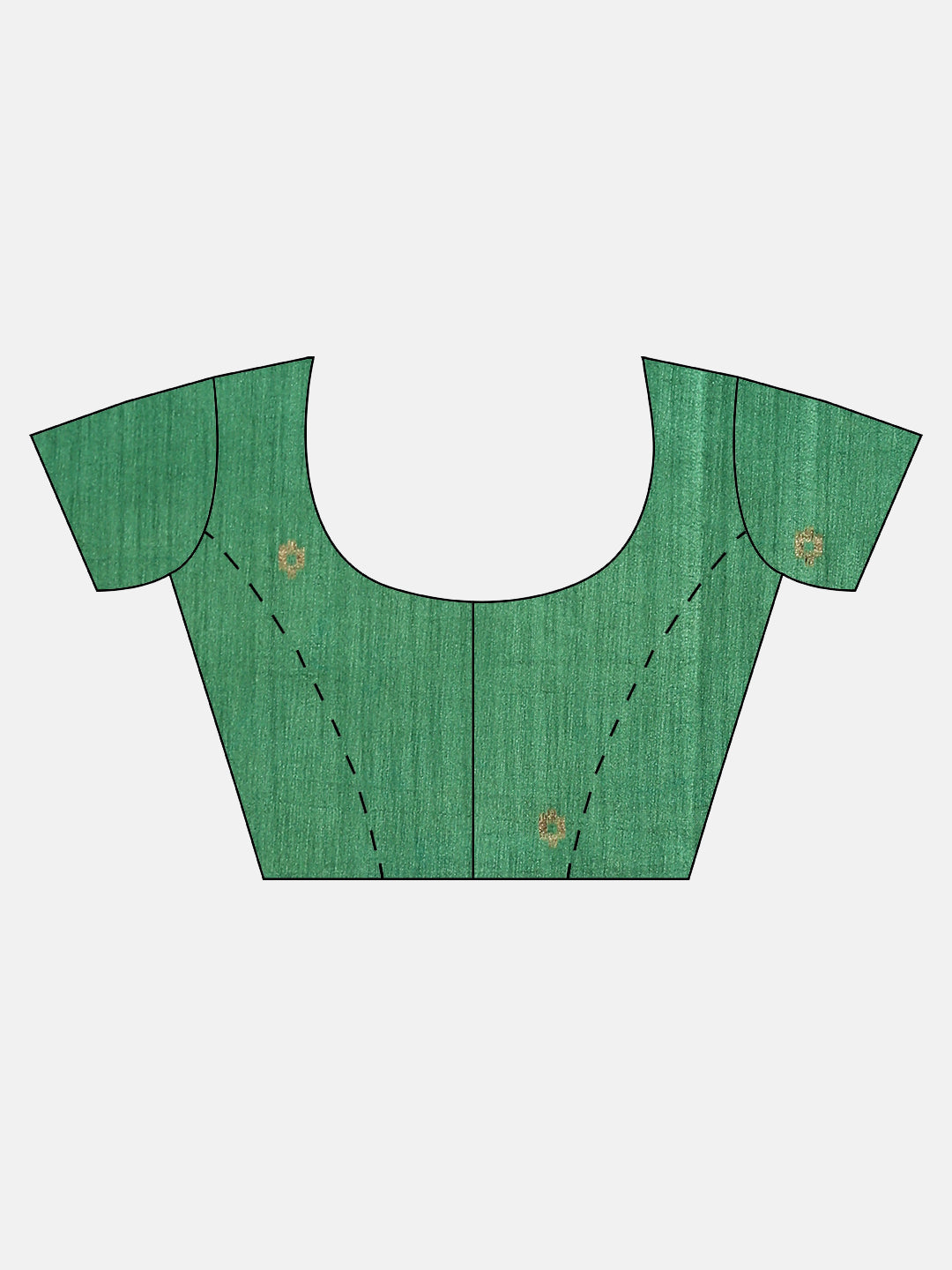 Women Art Silk Printed Brown With Green Border Saree ASP14-Blouse view